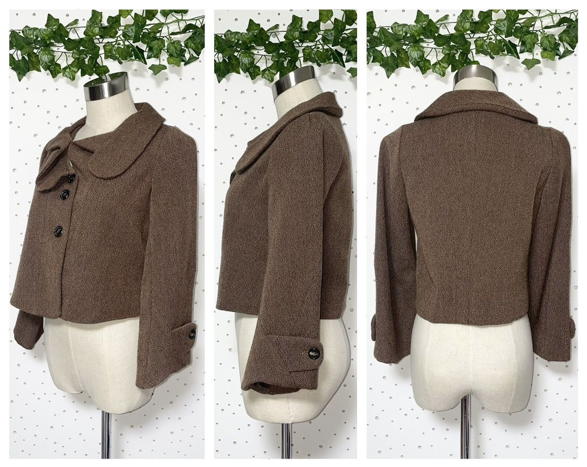 Marni Genuine Marni Asymmetrical Short Wool Jacket 38 Brown MARNI Size XS / US 0-2 / IT 36-38 - 5 Thumbnail