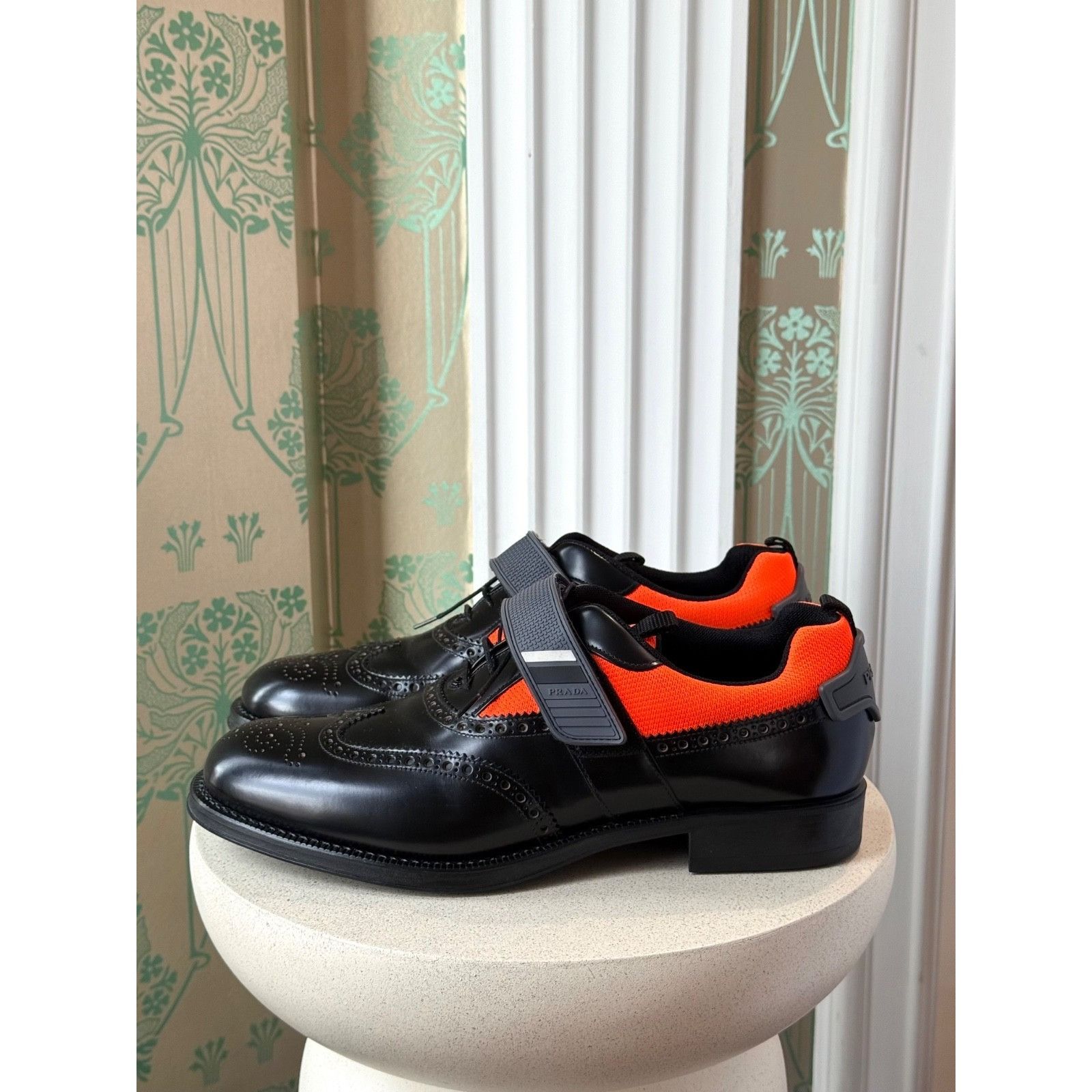 Prada Prada Runway Hybrid Leather Derby Wingtip Oxfords Sneakers Size US 10.5 / EU 43-44 - 2 Thumbnail