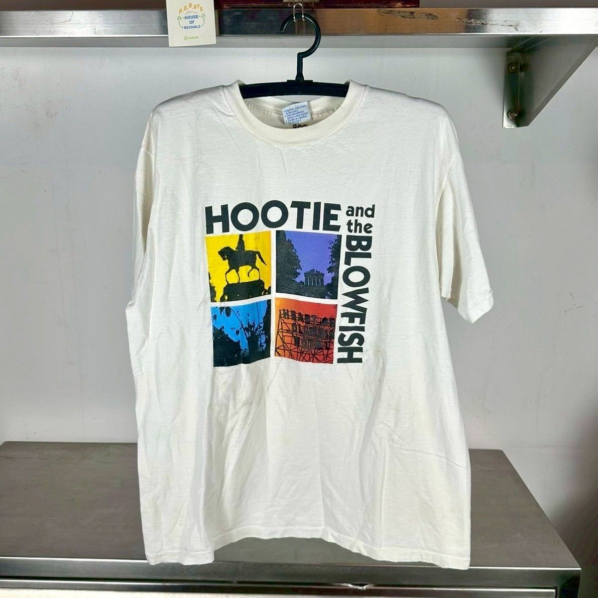 Vintage 90s Hootie and the Bowlfish Cracked Rear View Rock Band Tee Size US L / EU 52-54 / 3 - 1 Thumbnail
