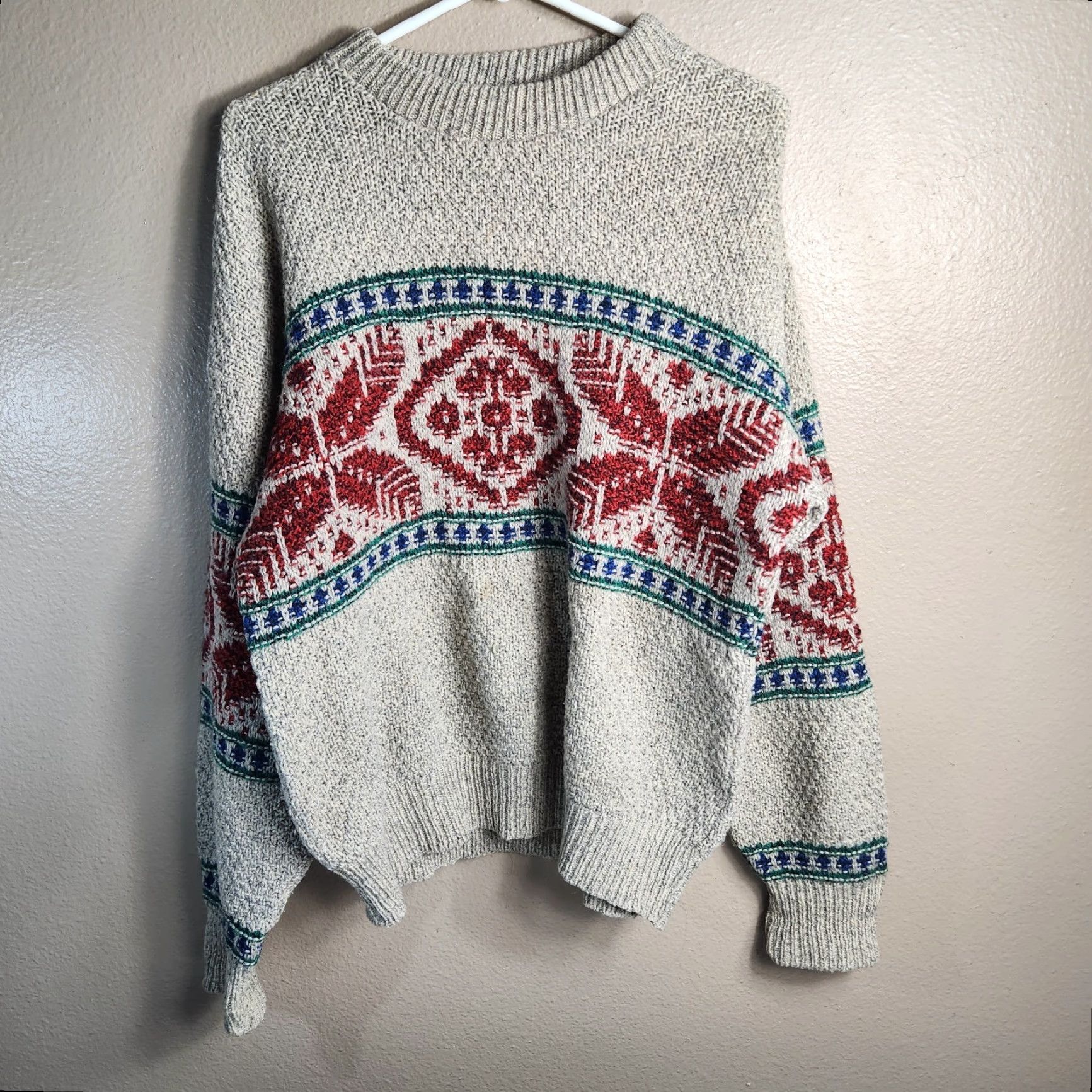 American Eagle Outfitters VINTAGE American Eagle Outfitters Mens |L| Wool Blend Fair Isle Nordic Knit Crew Neck Sweater Shirt Size US L / EU 52-54 / 3 - 2 Thumbnail