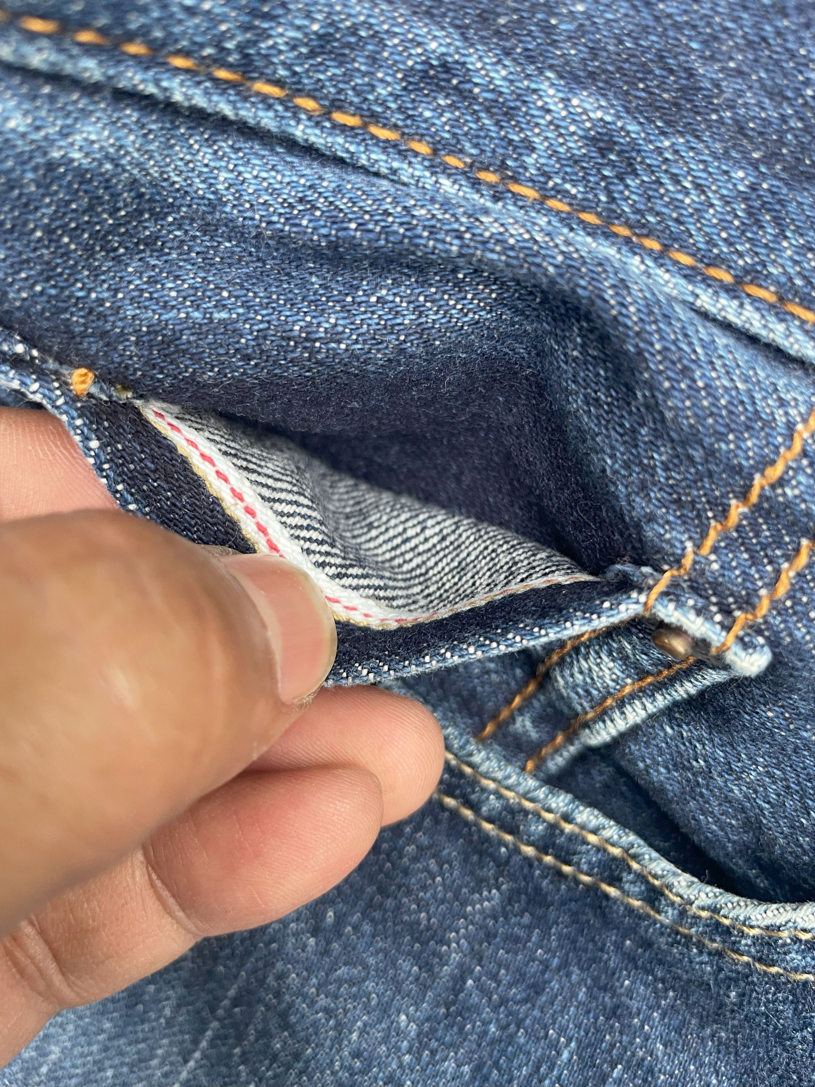 Japanese Brand Uniqlo Kaihara Redline Selvedge Denim Size US 35 - 5 Thumbnail