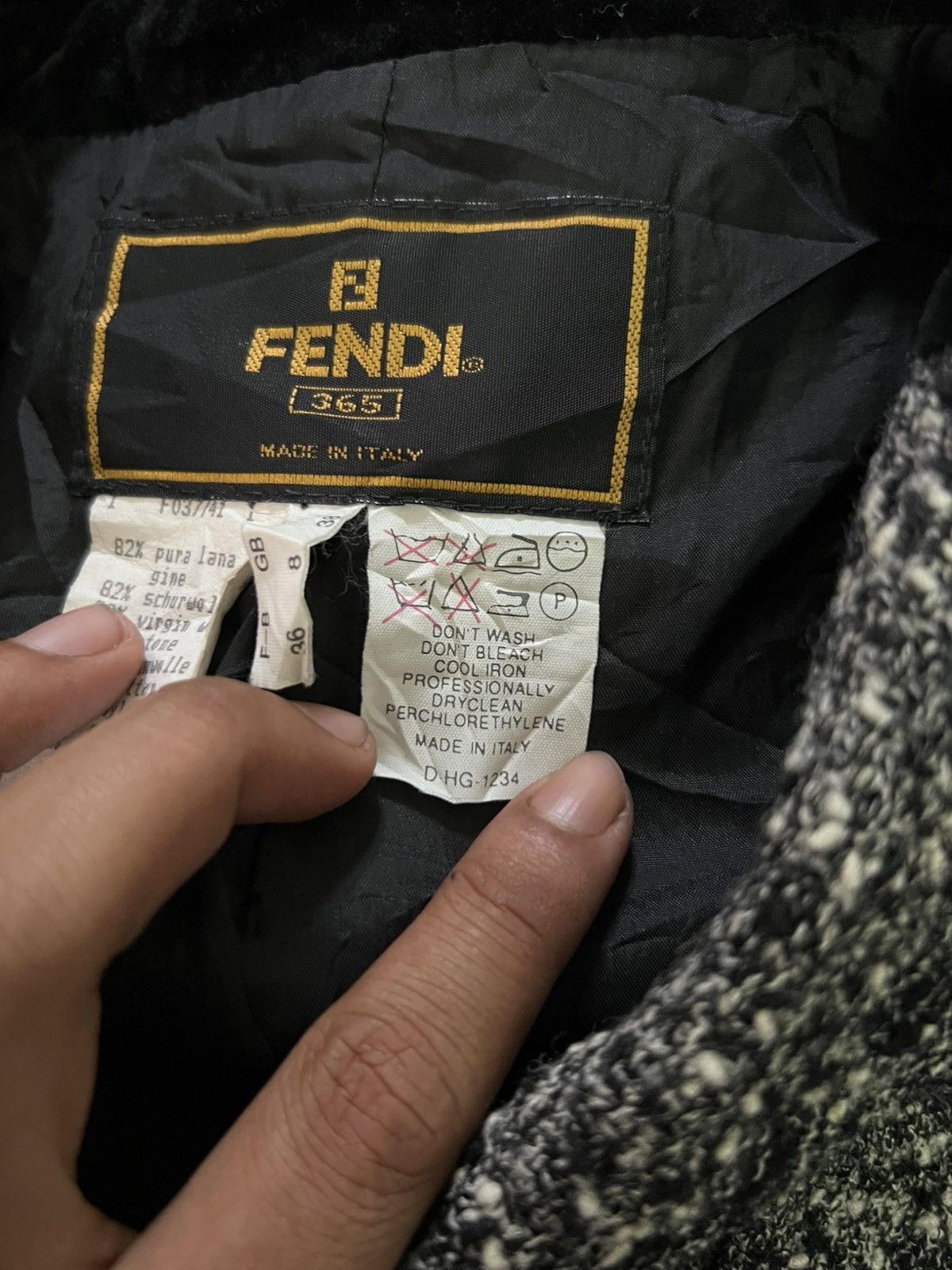 Fendi Authentic Fendi Tweed Coat Size S / US 4 / IT 40 - 5 Thumbnail