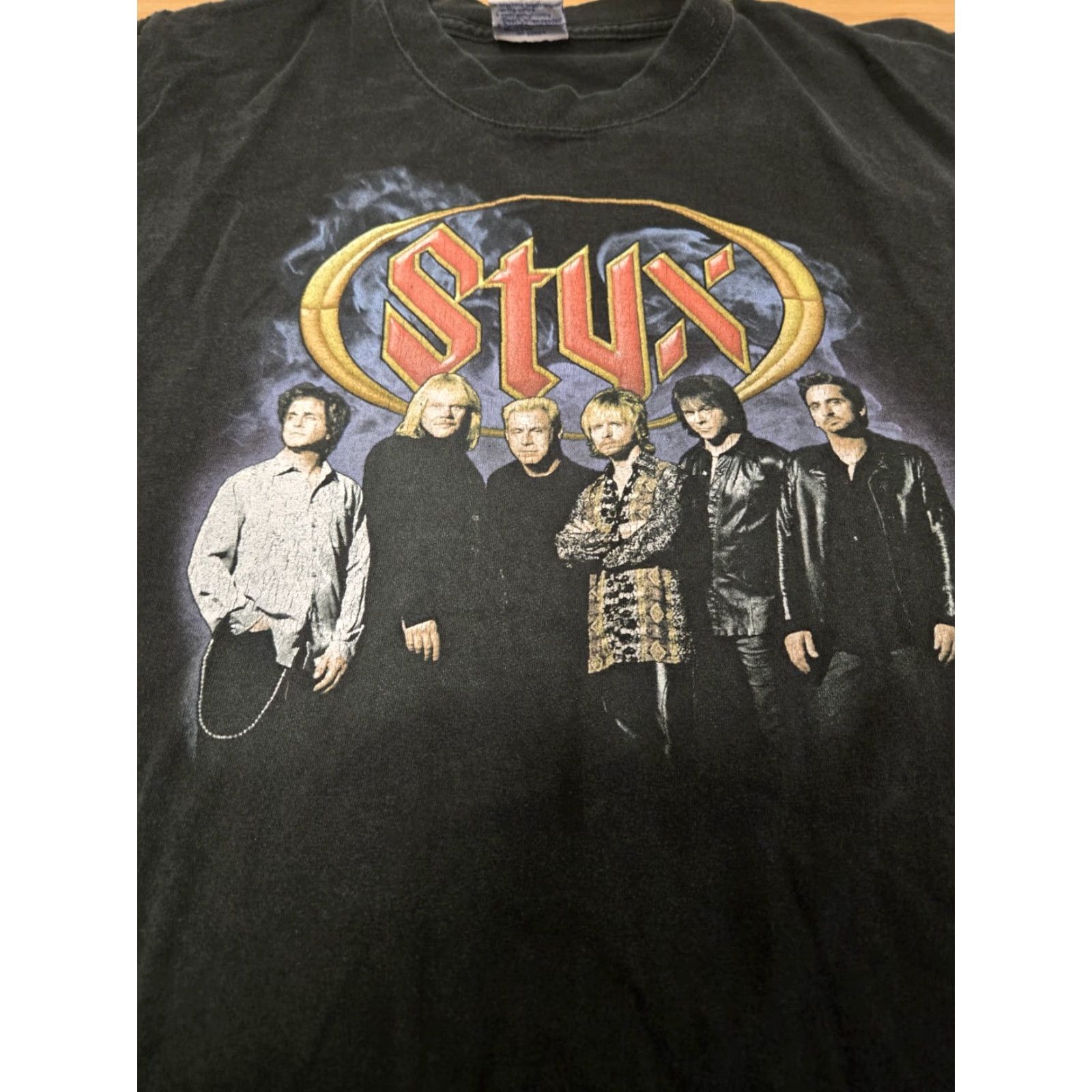 Vintage VINTAGE Styx Tour T-Shirt Black Cotton Crew Neck Short Sleeve Mens L Graphic Print 2000s Y2K Size US L / EU 52-54 / 3 - 2 Thumbnail