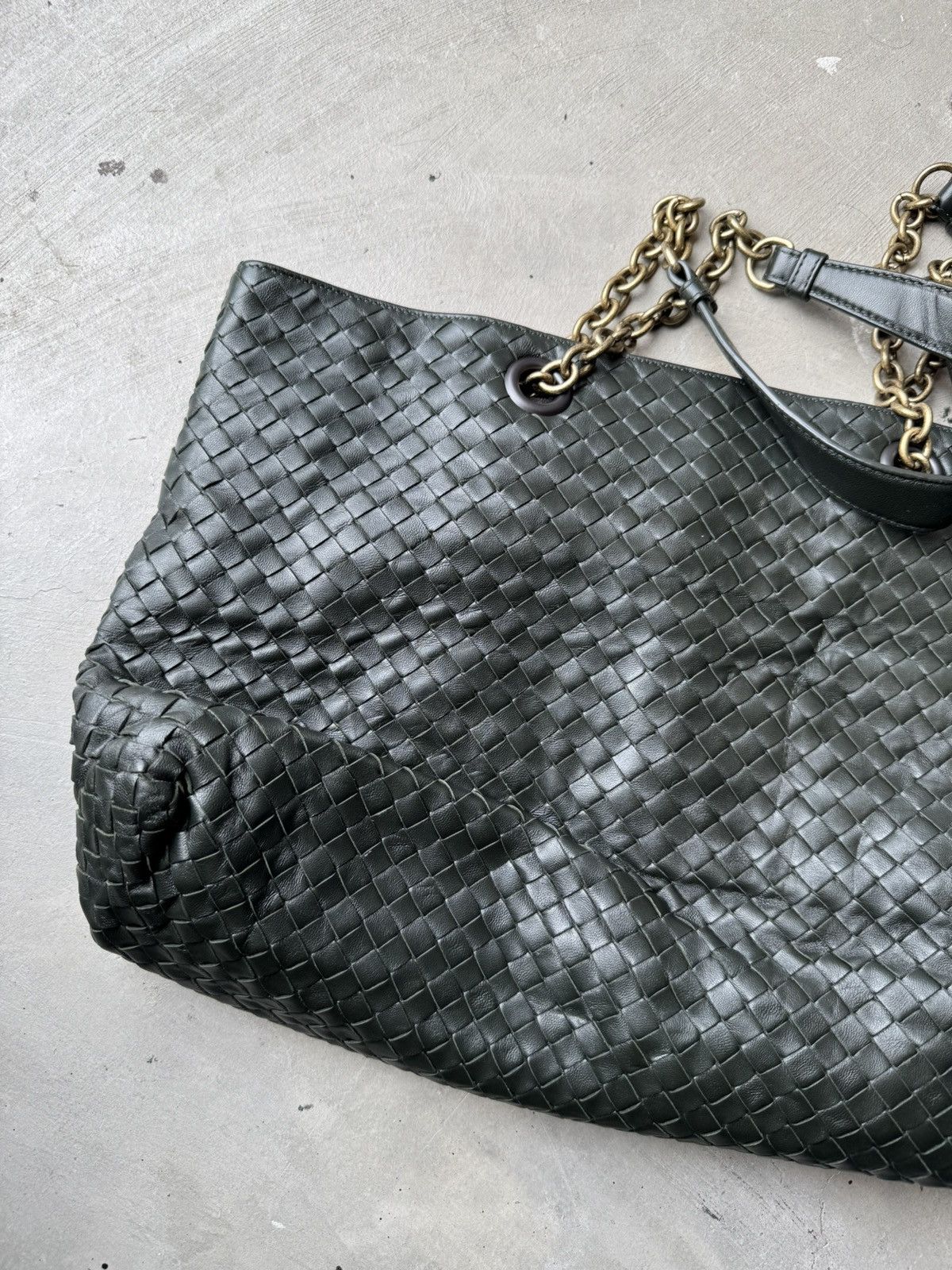 Bottega Veneta Bottega Veneta Medium Intrecciato Double Chain Tote Size ONE SIZE - 8 Thumbnail