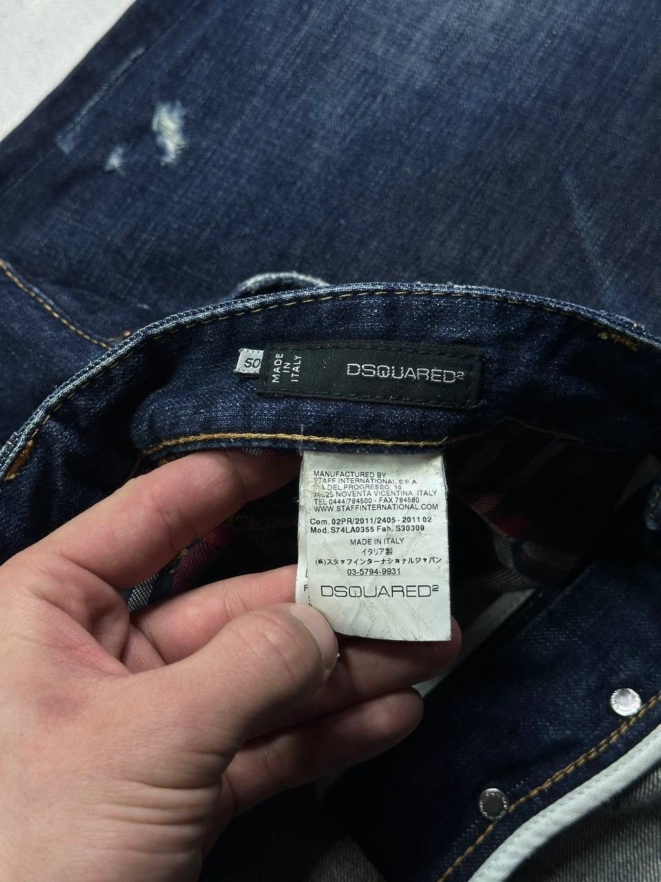 Dsquared2 Dsquared2 Dark Blue Denim Jeans Size 50 Italy Plaid Cuff Y2K Size US 34 / EU 50 - 15 Thumbnail