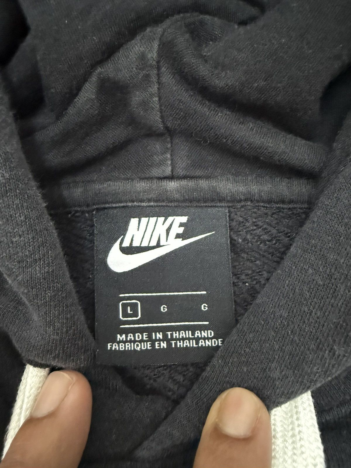 Nike 🔥 Y2K Nike Centre Logo Faded Black Sweat Hoodie - L Size US M / EU 48-50 / 2 - 7 Thumbnail