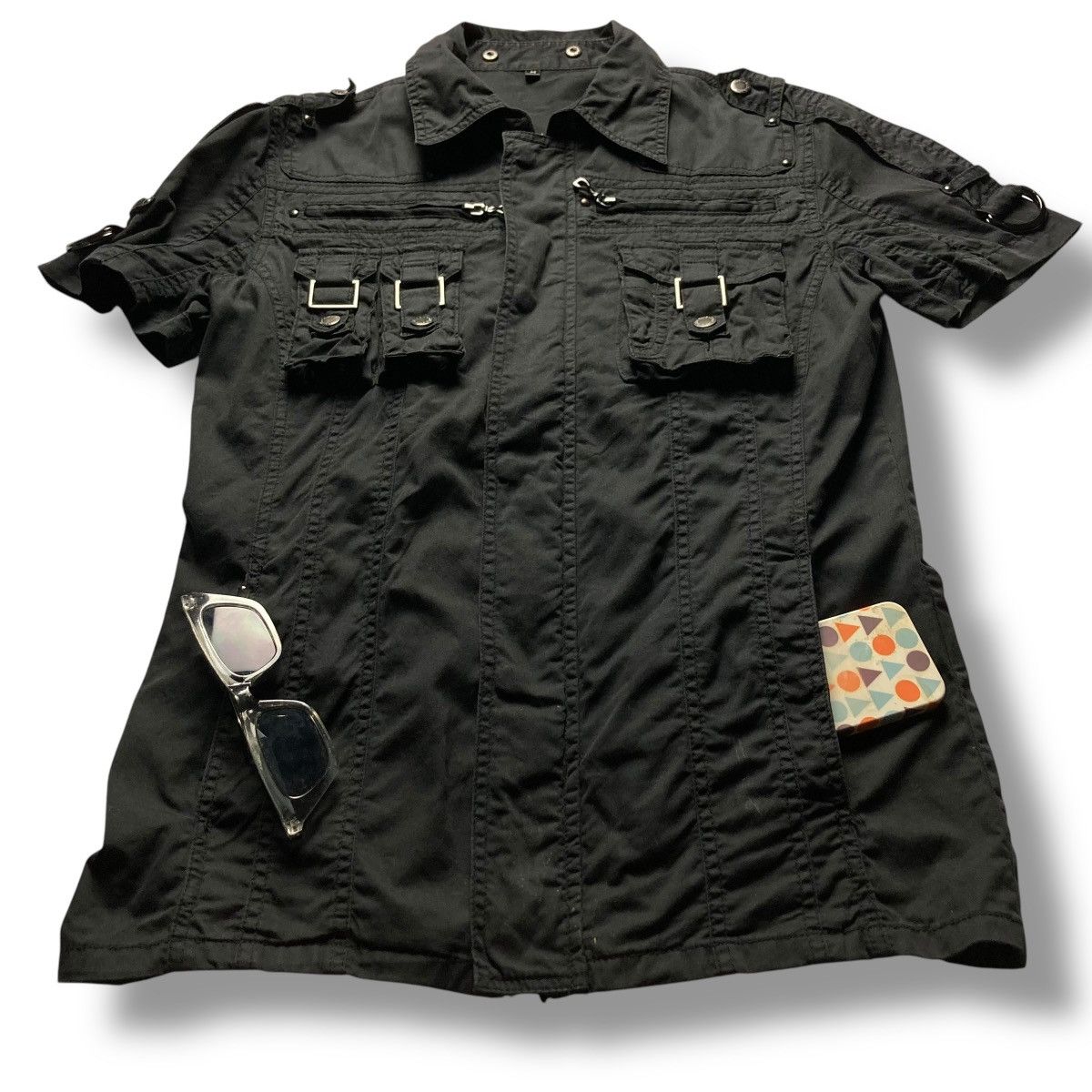 If Six Was Nine IN THE ATTIC BONDAGE PUNK GOTHIC SHORT SLEEVE JACKET Size US M / EU 48-50 / 2 - 6 Thumbnail