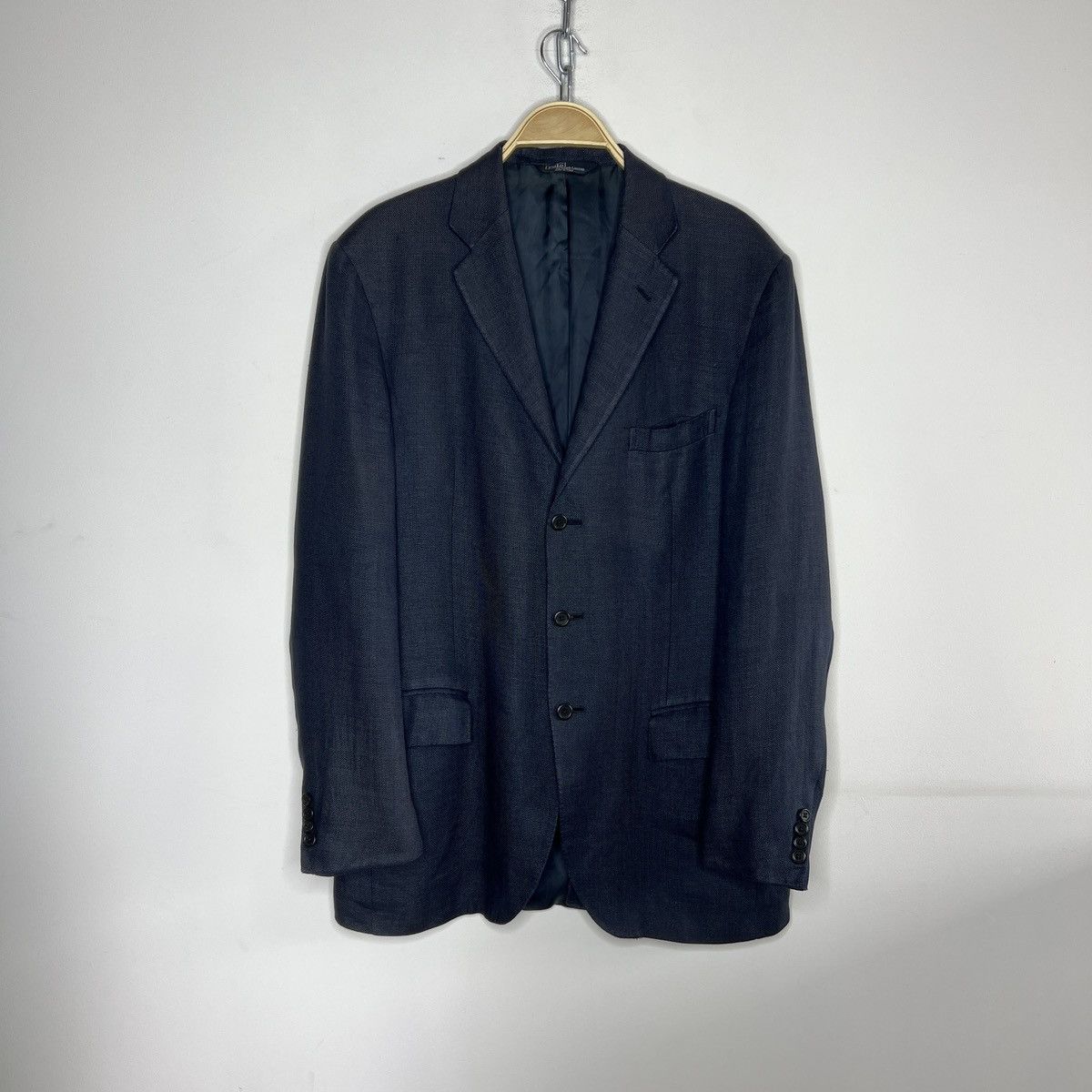 Polo Ralph Lauren × Ralph Lauren Vintage 90s Polo Ralph Lauren Wool/Linen Blazer 42R Size 42R - 1 Thumbnail