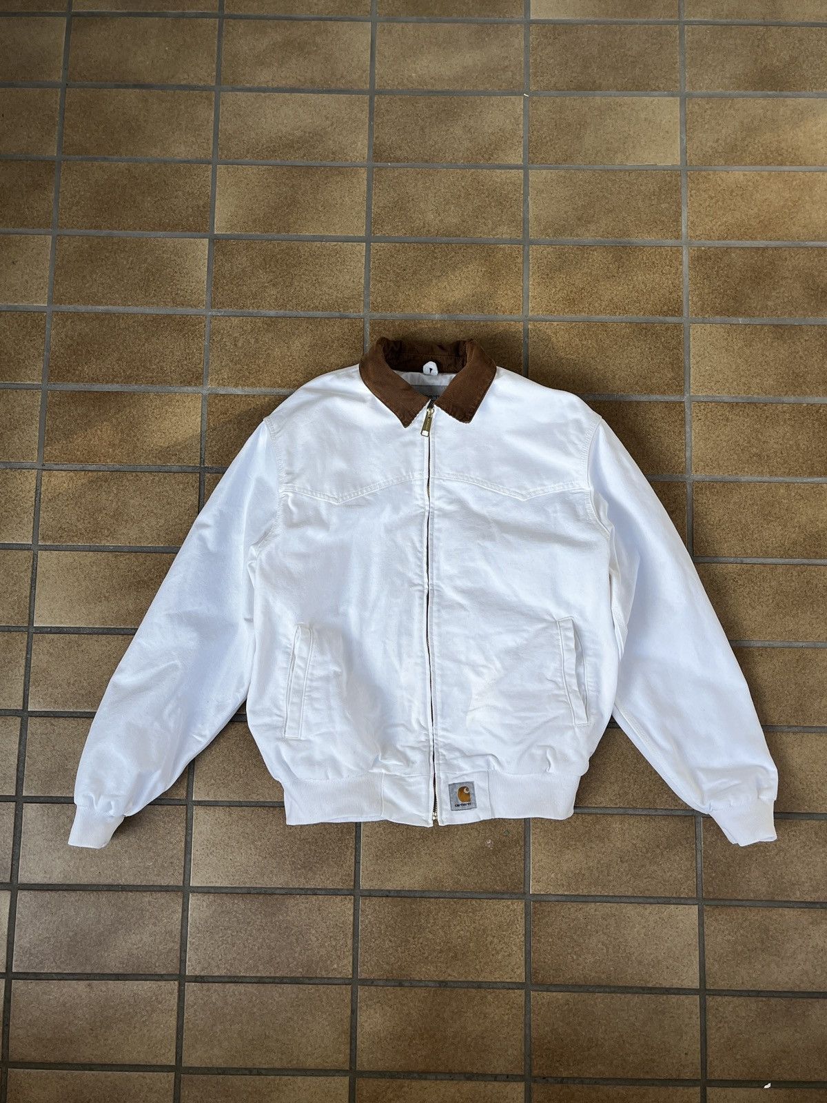 Carhartt × Vintage Vintage 90s JQ0507 Carhartt Cream Santa Fe