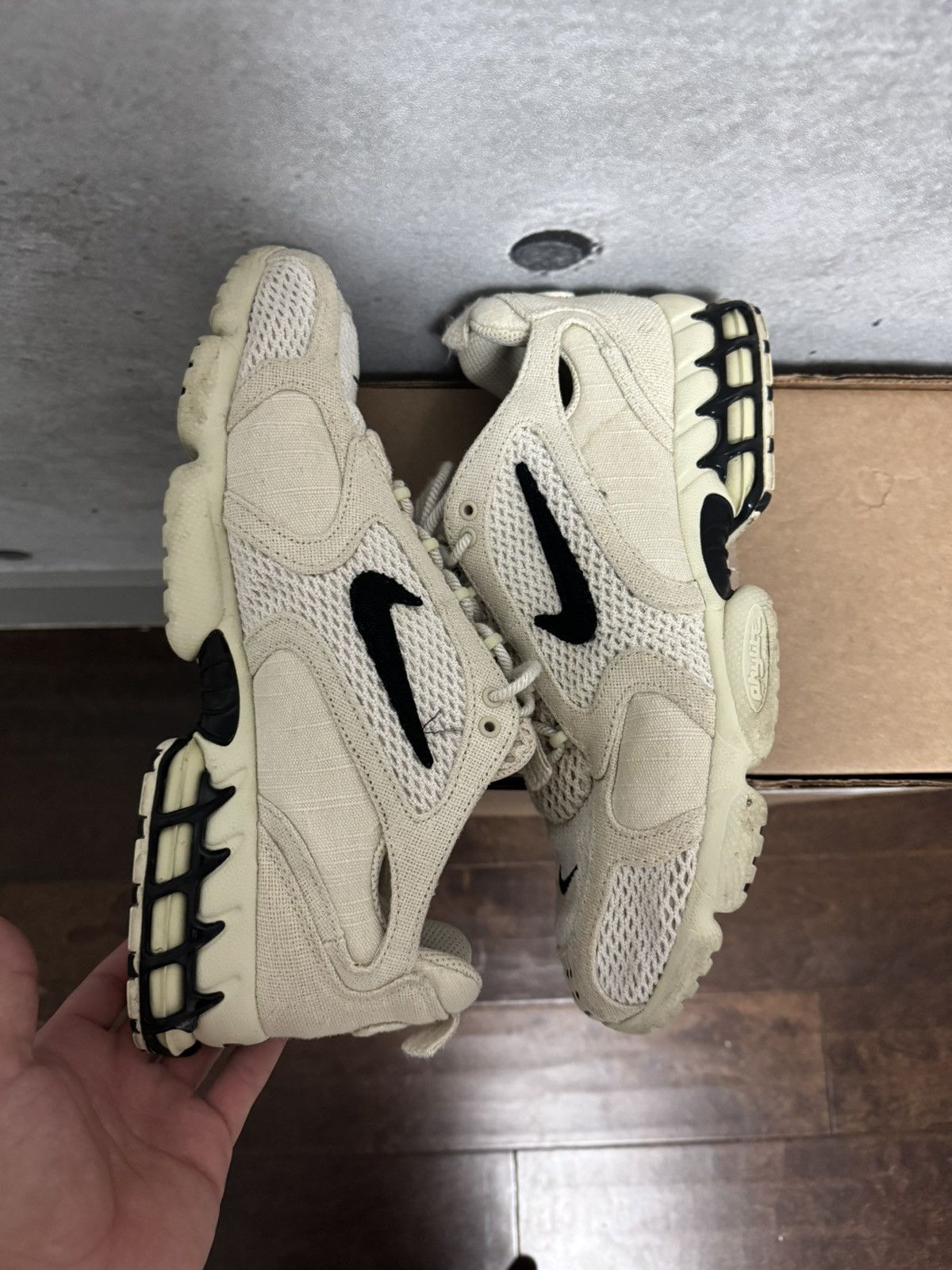 Nike × Stussy Nike Air Zoom Spiridon Cage 2 Stussy Fossil Size 11 Size US 11 / EU 44 - 1 Thumbnail