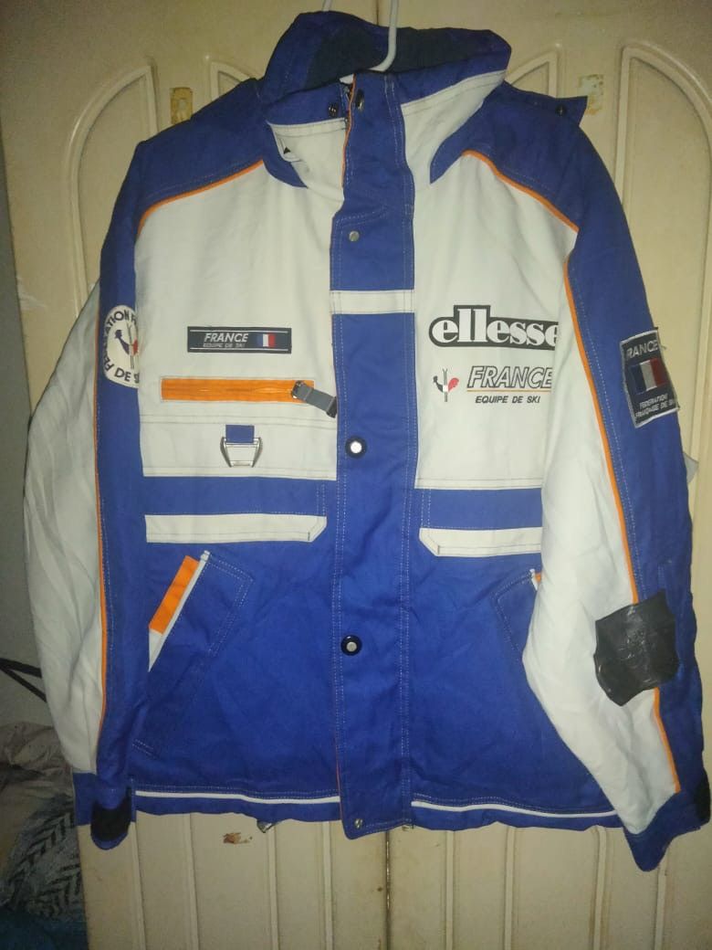image of Ellesse x Ski Ellese France Ski Team Jacket in Blue, Men's (Size Medium)