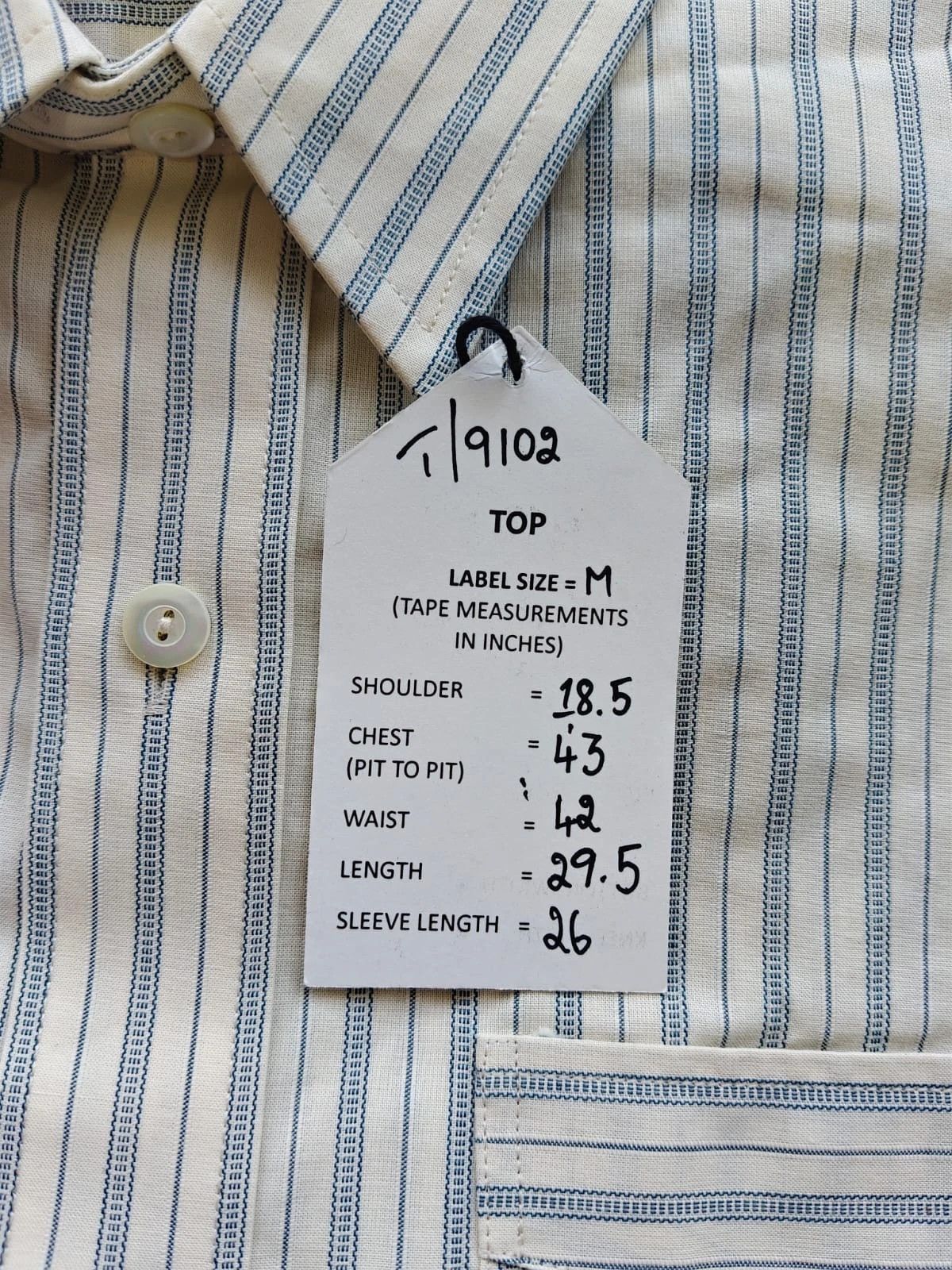 RRL Ralph Lauren Double RL Striped Dobby Shirt GLOBAL SHIPPING T 9102 Size US M / EU 48-50 / 2 - 6 Thumbnail