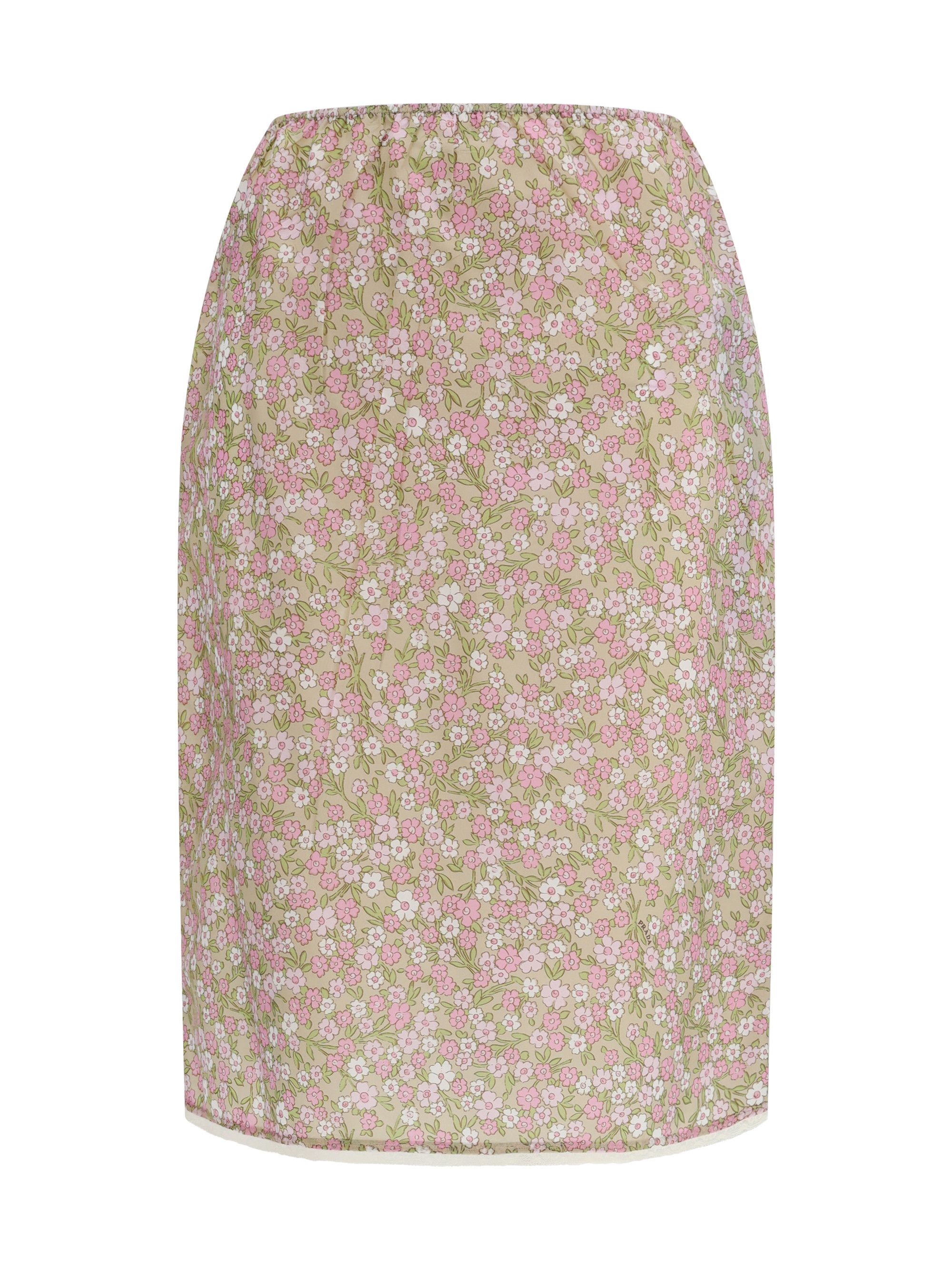 Prada Floral midi Skirt Size 28" / US 6 / IT 42 - 1 Thumbnail