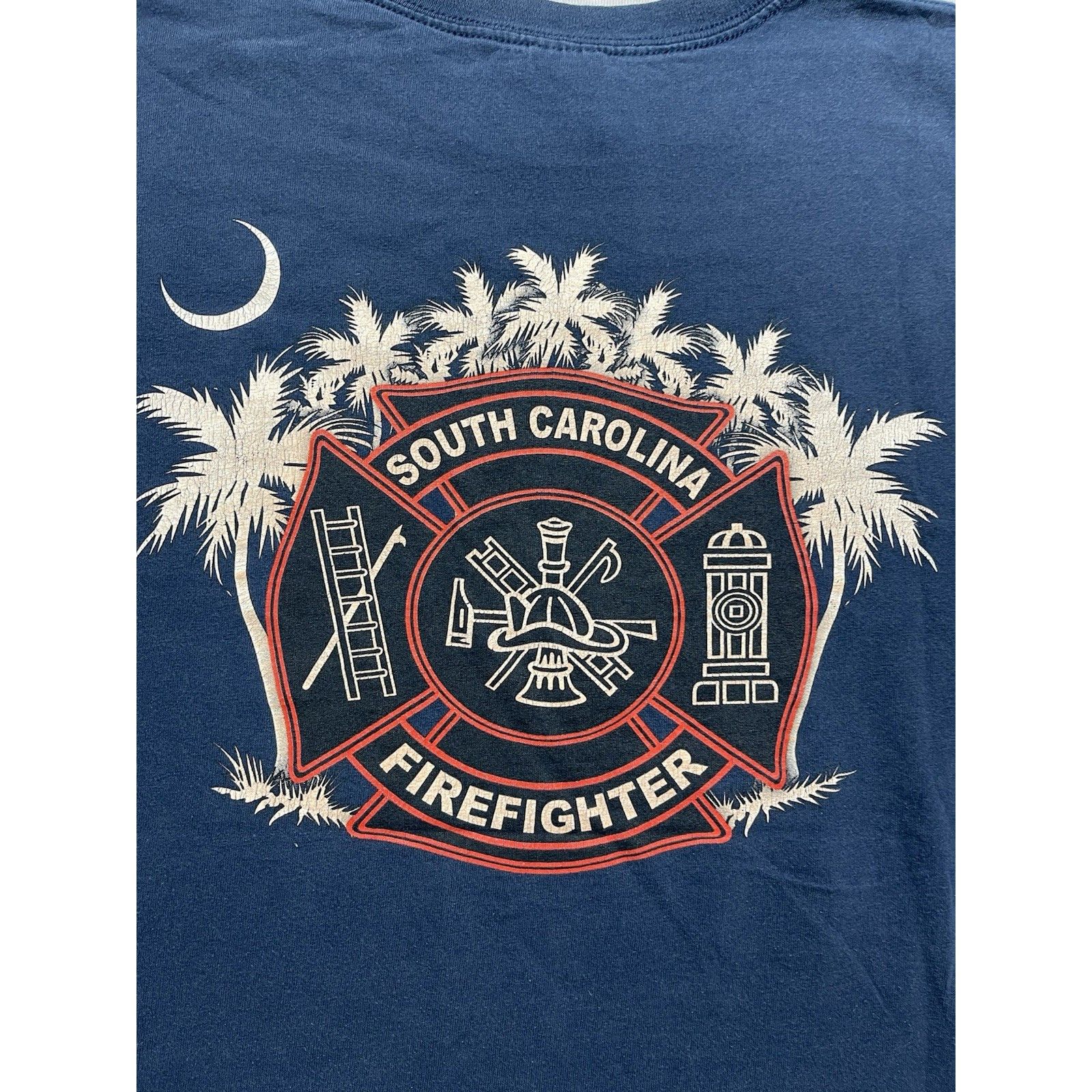 Other South Carolina Firefighter T-Shirt XL Maltese Cross Palmetto Size US XL / EU 56 / 4 - 8 Thumbnail