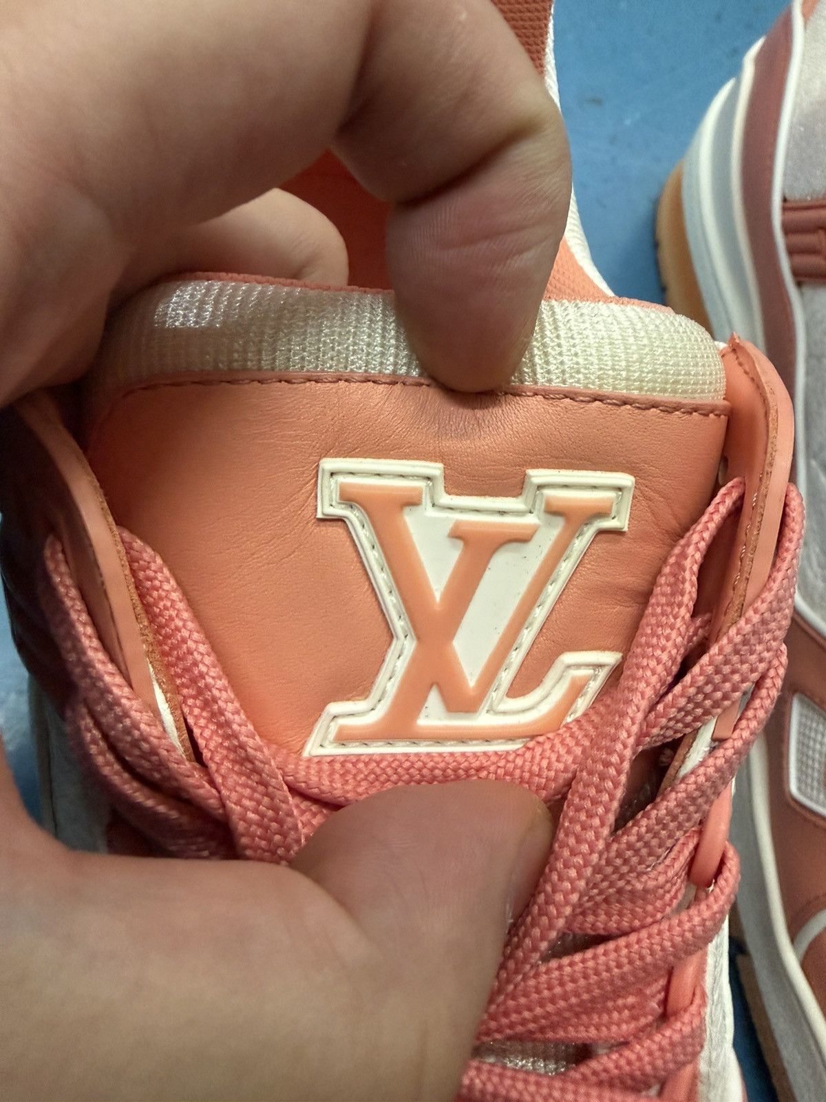 Louis Vuitton LOUIS VUITTON PINK SNEAKERS Size US 12 / EU 45 - 3 Thumbnail