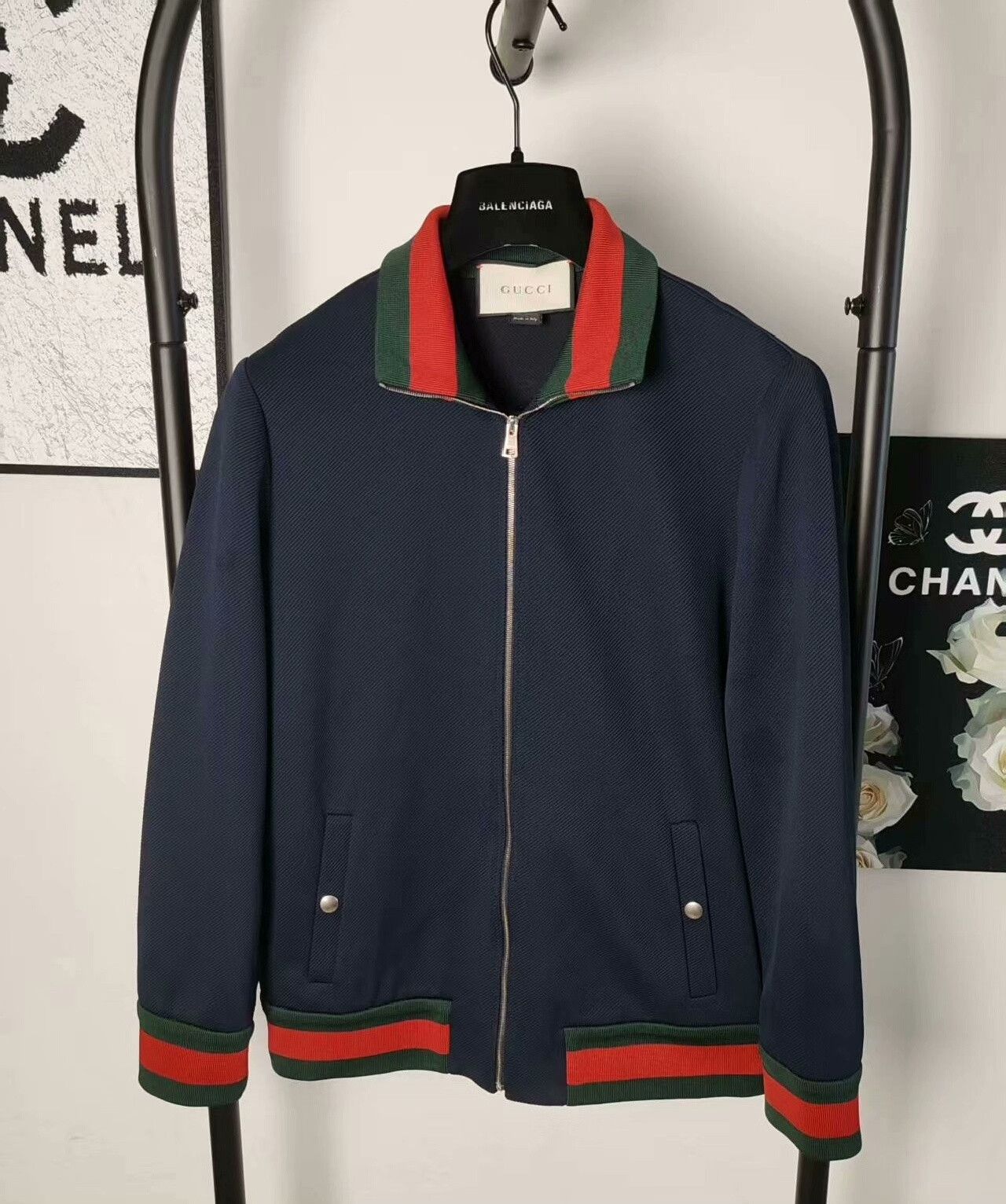 Gucci Gucci Striped Zip Jacket in Great Condition Size US M / EU 48-50 / 2 - 1 Thumbnail