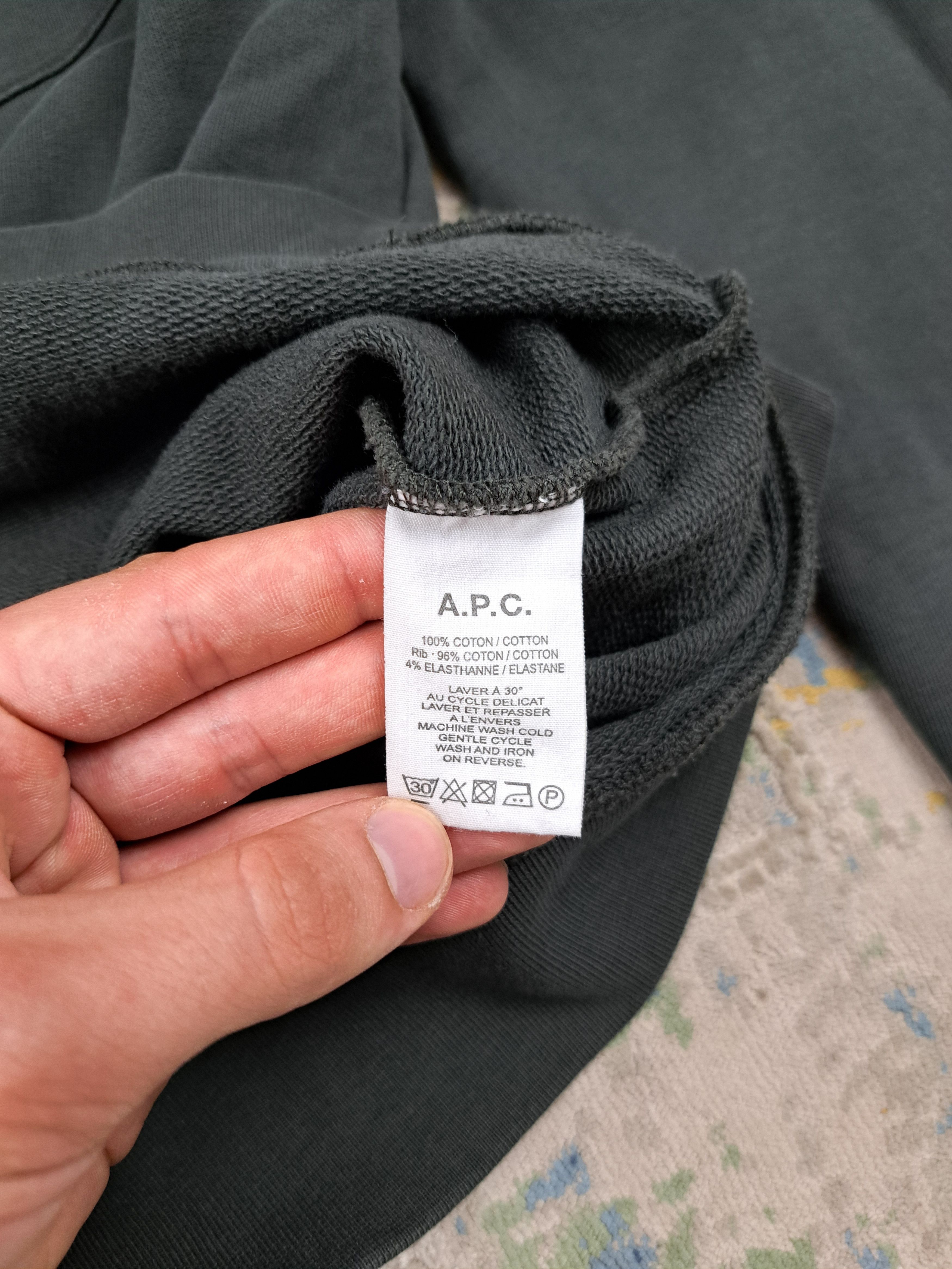 A.P.C. APC Heavyweight Cotton Pocket Sweatshirt Streetwear Size US M / EU 48-50 / 2 - 5 Thumbnail