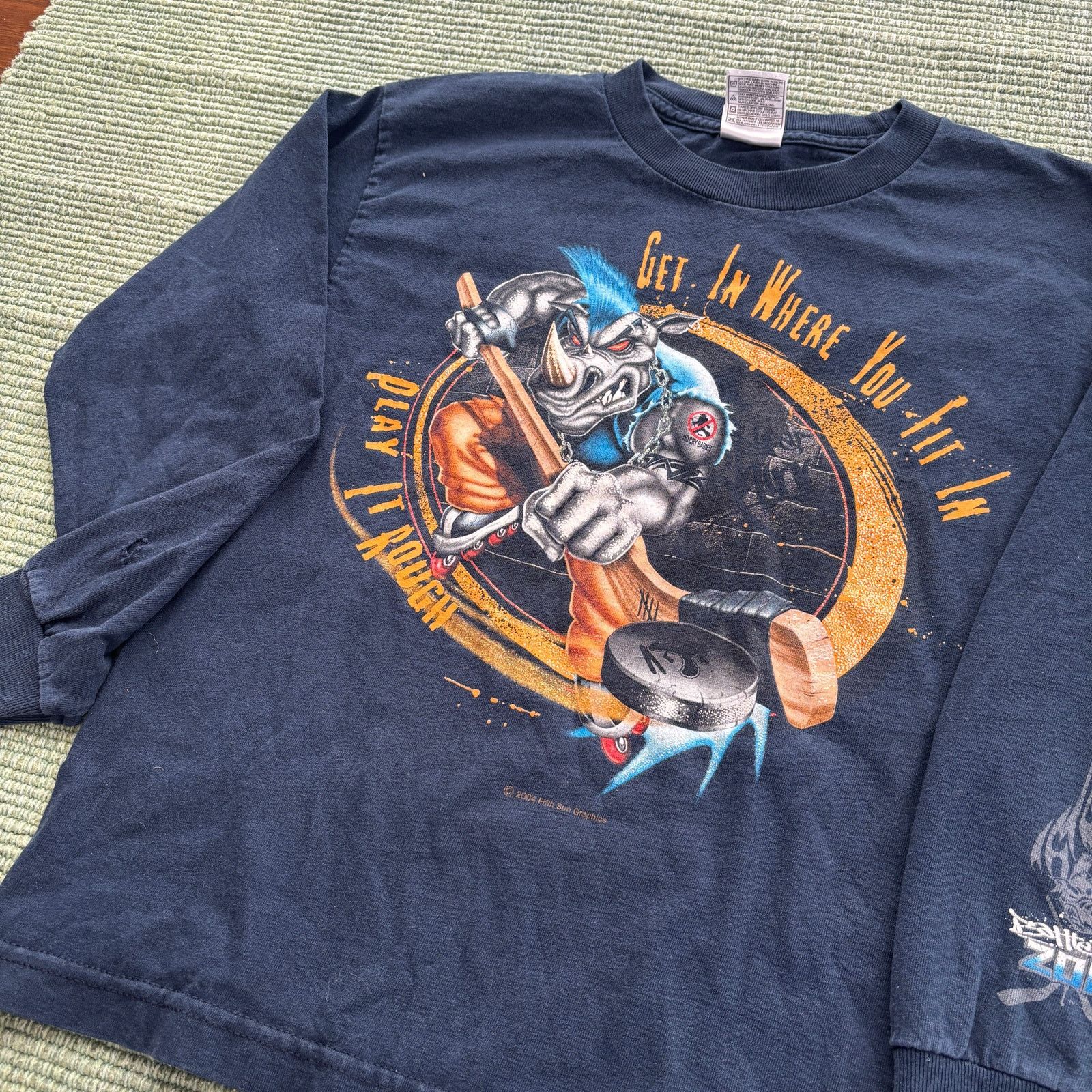 Vintage Vintage Y2K Boys Long Sleeve Edgy Hockey Shirt BattleField Size XS / US 0-2 / IT 36-38 - 8 Thumbnail