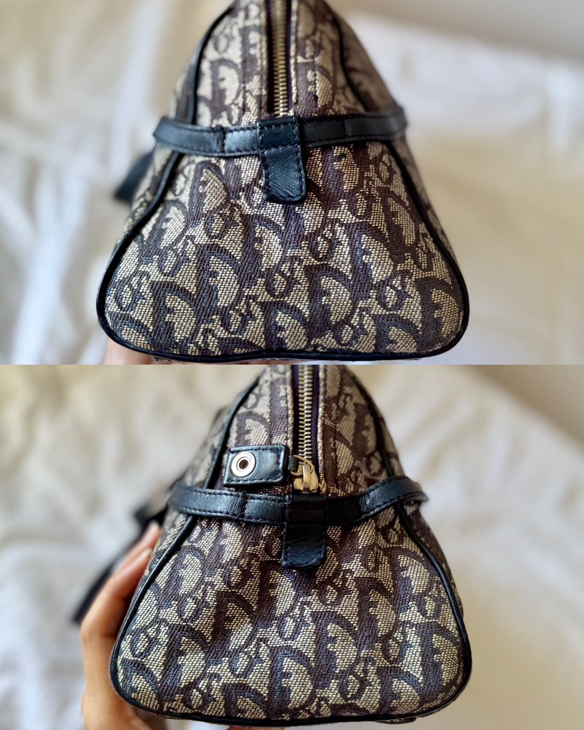 Christian Dior Monsieur × Dior × Vintage DIOR Navy Blue Diorissimo Trotter Charm Shoulder Duffle Bag Size ONE SIZE - 8 Thumbnail