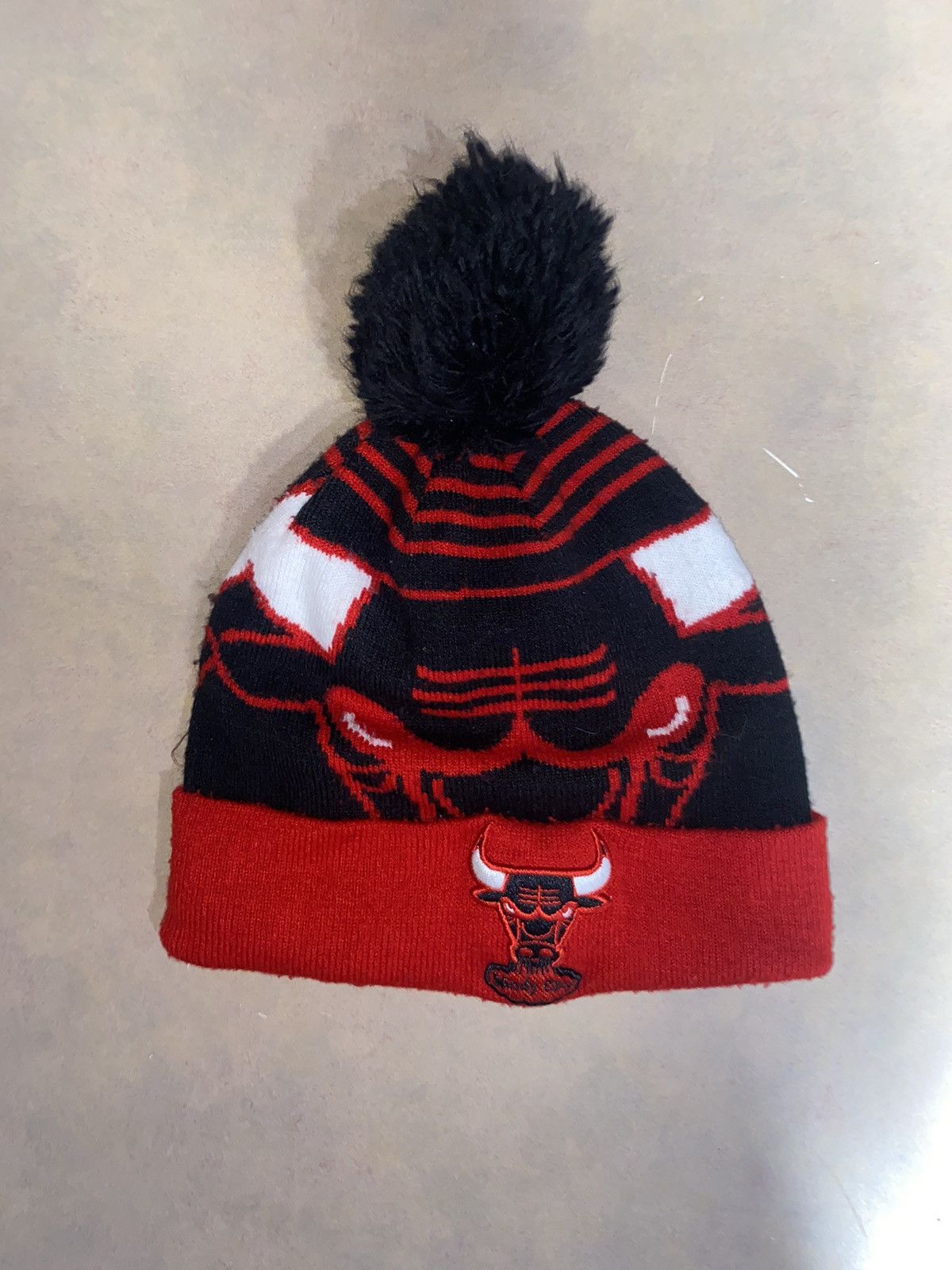New Era New Era Chicago Bulls Pom Pom Beanie Size ONE SIZE - 2 Thumbnail