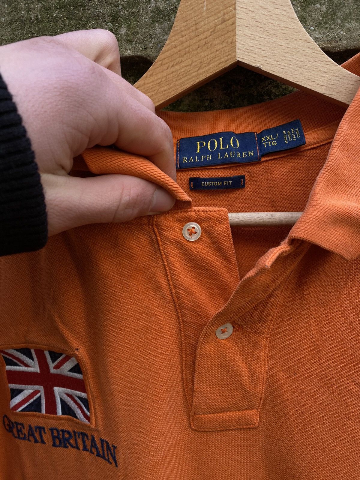 Polo Ralph Lauren × Vintage Polo Ralph Lauren Great Britain Embroidered Logo Polo Size US XXL / EU 58 / 5 - 6 Thumbnail