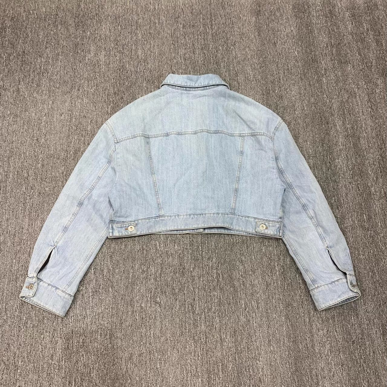 Miu Miu Miu Miu Blue Logo Short Denim Jacket Women's 38 Size XS / US 0-2 / IT 36-38 - 2 Thumbnail