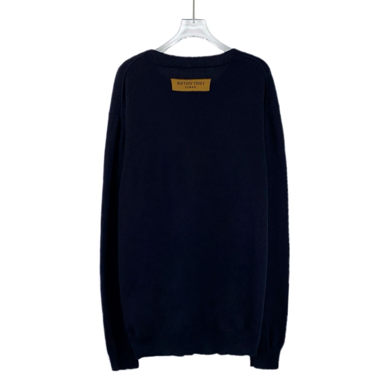 Louis Vuitton Louis Vuitton Dark Blue Knitted Sweater With Embroidered Log Size US XL / EU 56 / 4 - 6 Thumbnail