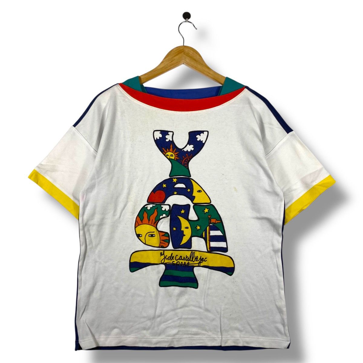 Jean Charles De Castelbajac Vintage 90's Jean Charles De Castelbajac Sport YATCH Tee Size US S / EU 44-46 / 1 - 1 Thumbnail