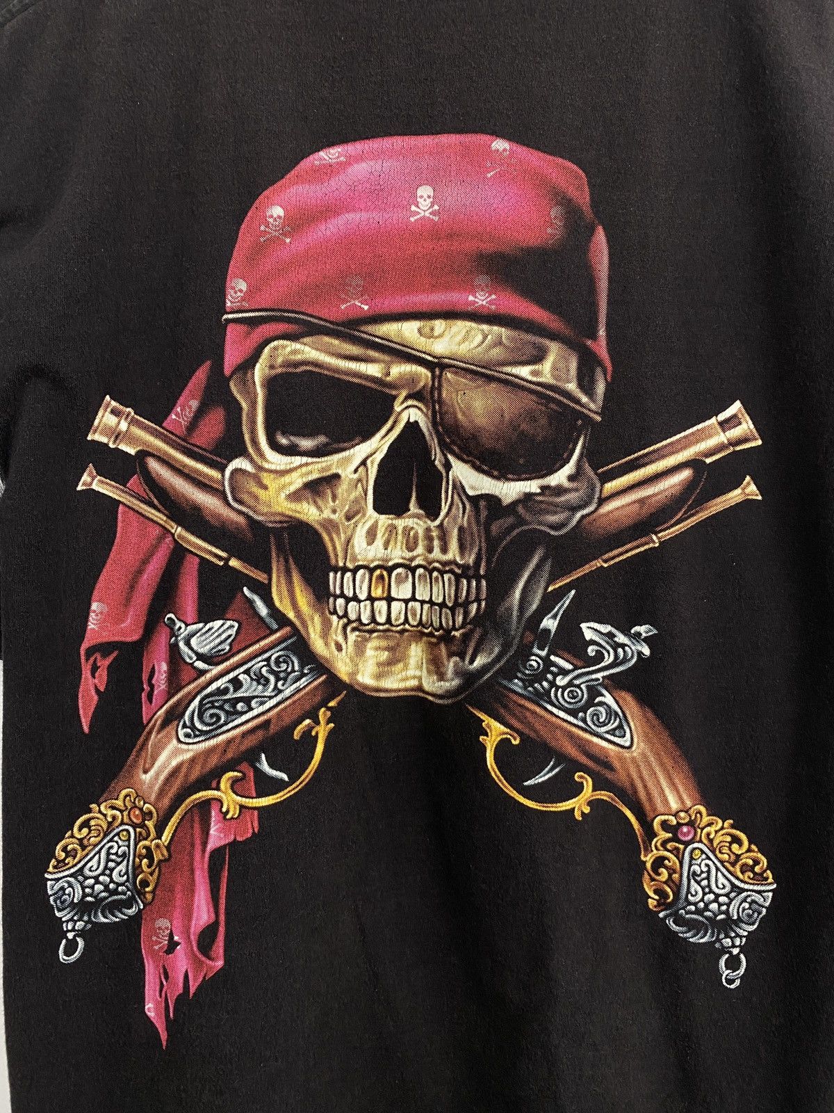 4GSELLER 💀 Vintage 90s Skull Death Pirate Bones Rare T-Shirt Retro Size US M / EU 48-50 / 2 - 10 Thumbnail