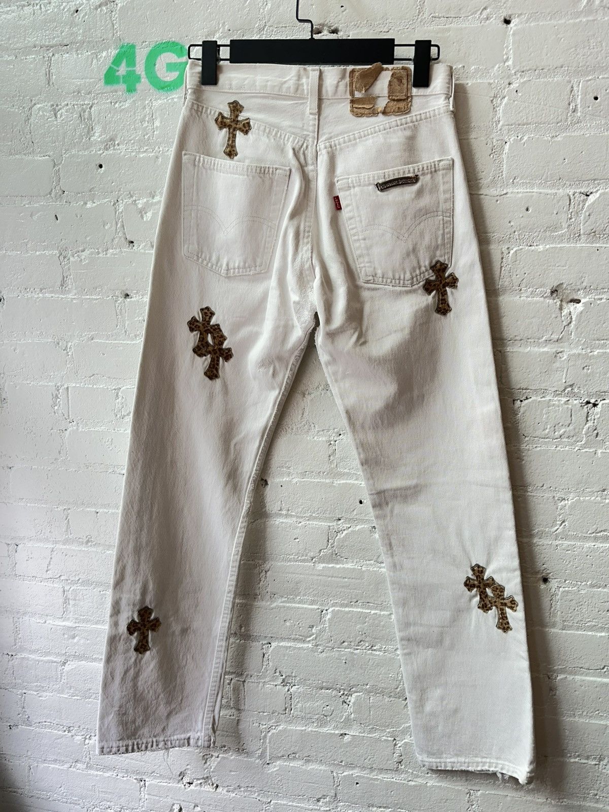 Chrome Hearts CHROME HEARTS WHITE CHEETAH PATCH DENIM Size US 26 / EU 42 - 3 Thumbnail
