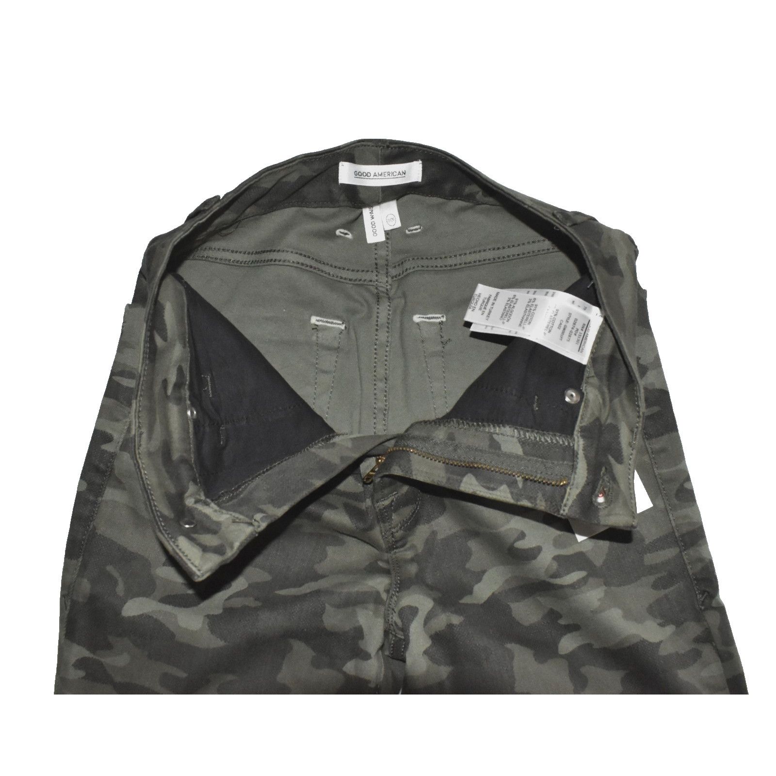 Good American A6 NWT GOOD AMERICAN Good Waist Camo Skinny Jeans Size 2/26 Size 26" / US 2 / IT 38 - 5 Thumbnail