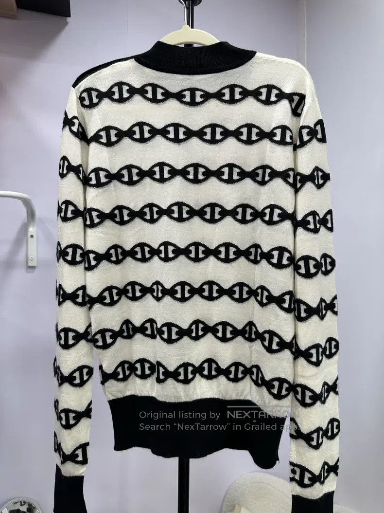 Hermes Hermes Black and white striped pig nose full print sweatsh Size XS / US 0-2 / IT 36-38 - 2 Thumbnail
