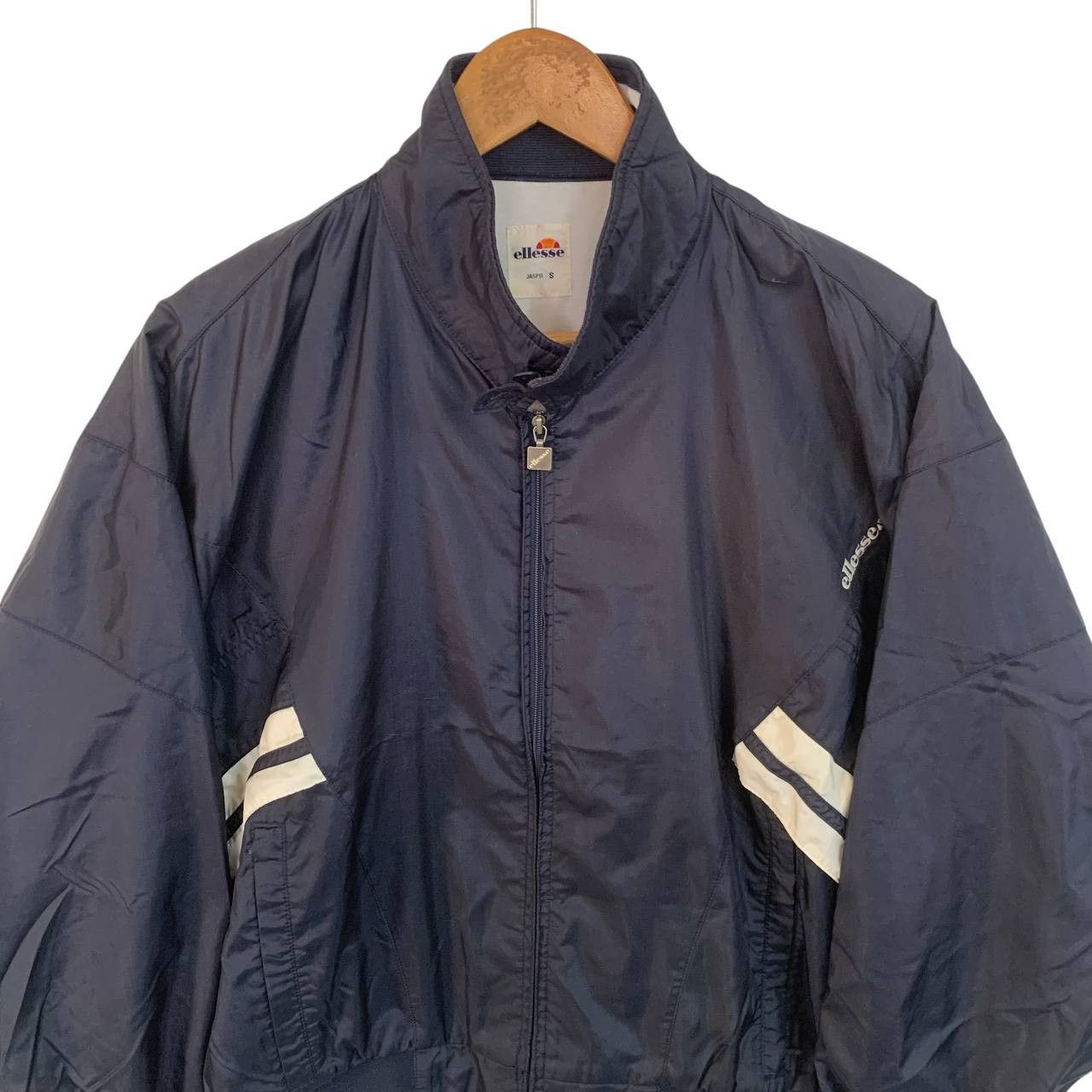 Ellesse Vintage Windbreaker Ellesse Navy Blue Short 80s Style Size US L / EU 52-54 / 3 - 2 Thumbnail