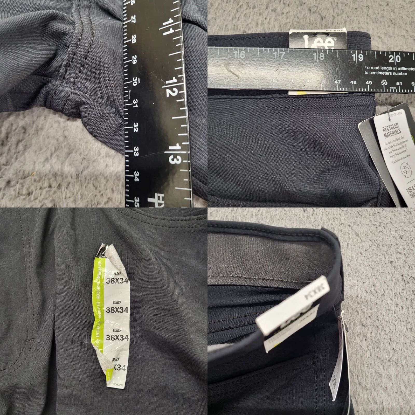 Lee **LEE Men's Regular Fit Straight Leg Pants Size 38 Black Wicking** User: **LEE Men's Black Regular Fit Straight Leg Pants Size 38 Wicking** Size US 38 / EU 54 - 9 Thumbnail