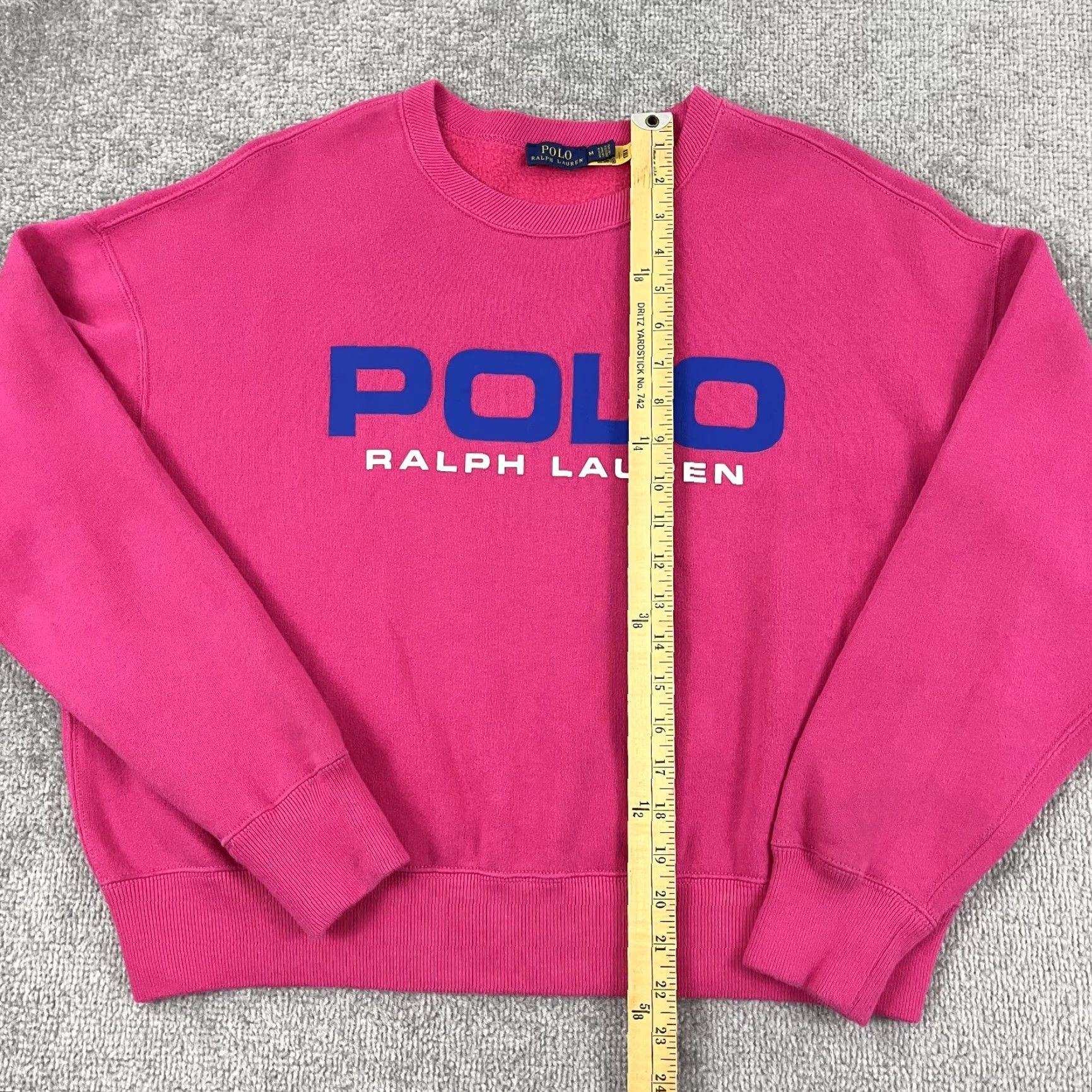 Polo Ralph Lauren Polo Ralph Lauren Sweatshirt Womens Medium Pink Logo Spellout Crew Neck Pullover Size M / US 6-8 / IT 42-44 - 4 Thumbnail
