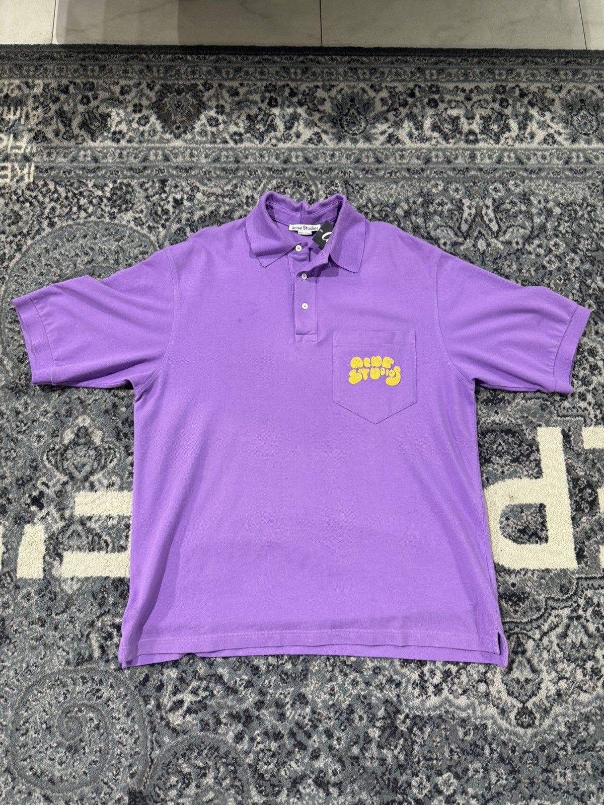 Acne Studios Acne Studios Purple Falco Polo Size US L / EU 52-54 / 3 - 1 Thumbnail