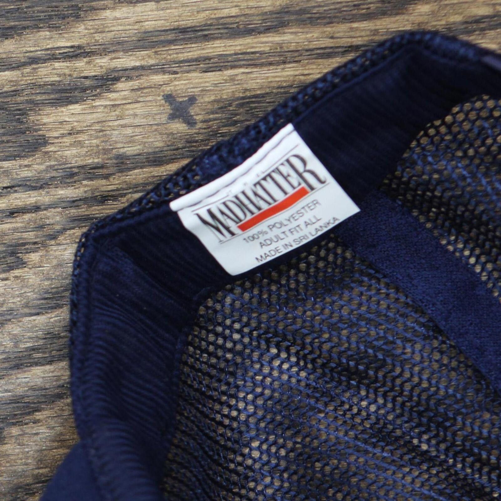 Designer NEW Madhatter Blue Hardwoods Trucker Hat Cap Navy Blue OS Size ONE SIZE - 6 Thumbnail