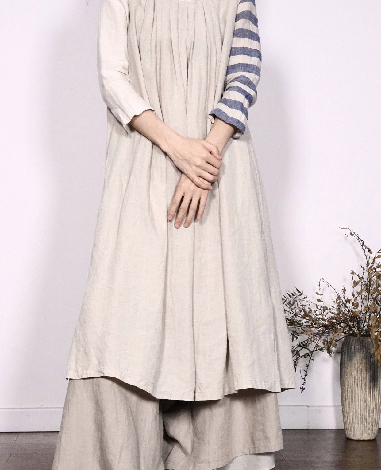Kapital KAPITAL Kazuhiro Hirata single-sided daily linen skirt Size XS / US 0-2 / IT 36-38 - 3 Thumbnail