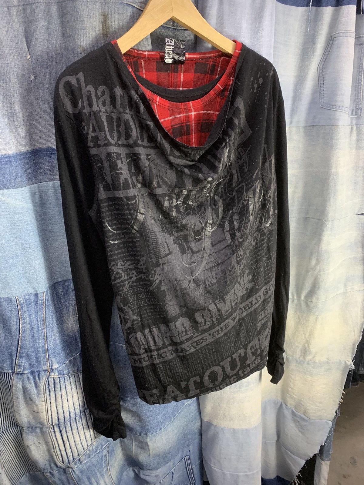 Hysteric Glamour × Japanese Brand × Le Grande Bleu (L.G.B.) CLAS AHEAD ANARCHY POEM DOUBLE LAYERS Size US M / EU 48-50 / 2 - 3 Thumbnail
