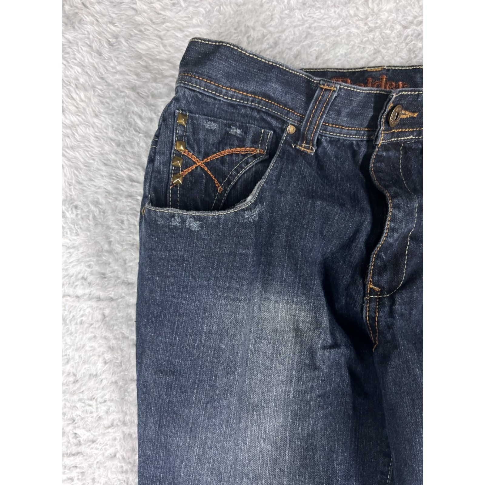Denime Raiders Jeans Co Pants Womens Mid Blue Denim Jeans 30 Inseam 30 Dark Wash Cotton 5-Pocket Rise Mid Size 40" / US 18 - 2 Thumbnail