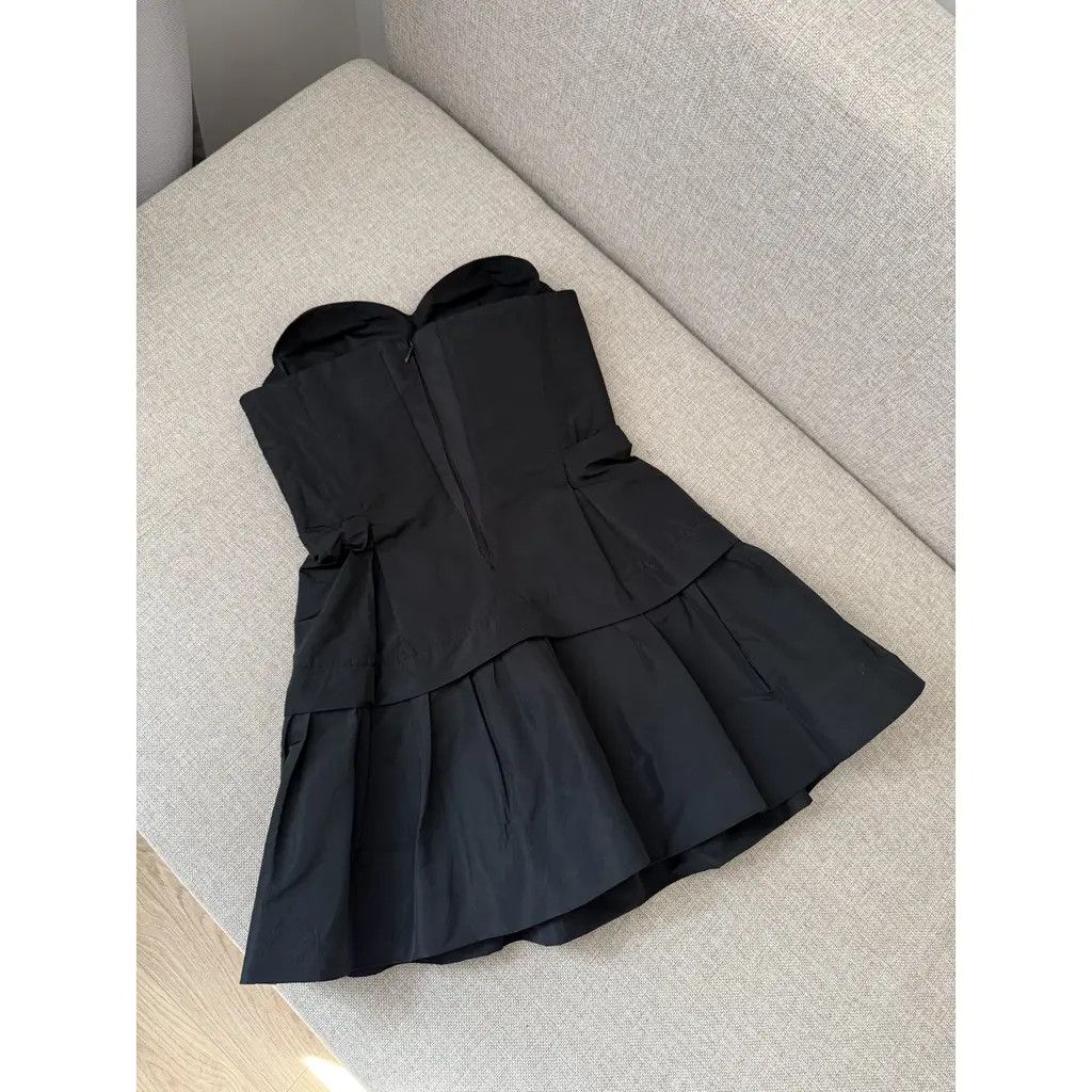 Miu Miu MIU MIU Women's Black Strapless Mini Dress Size IT38 Size XS / US 0-2 / IT 36-38 - 5 Thumbnail