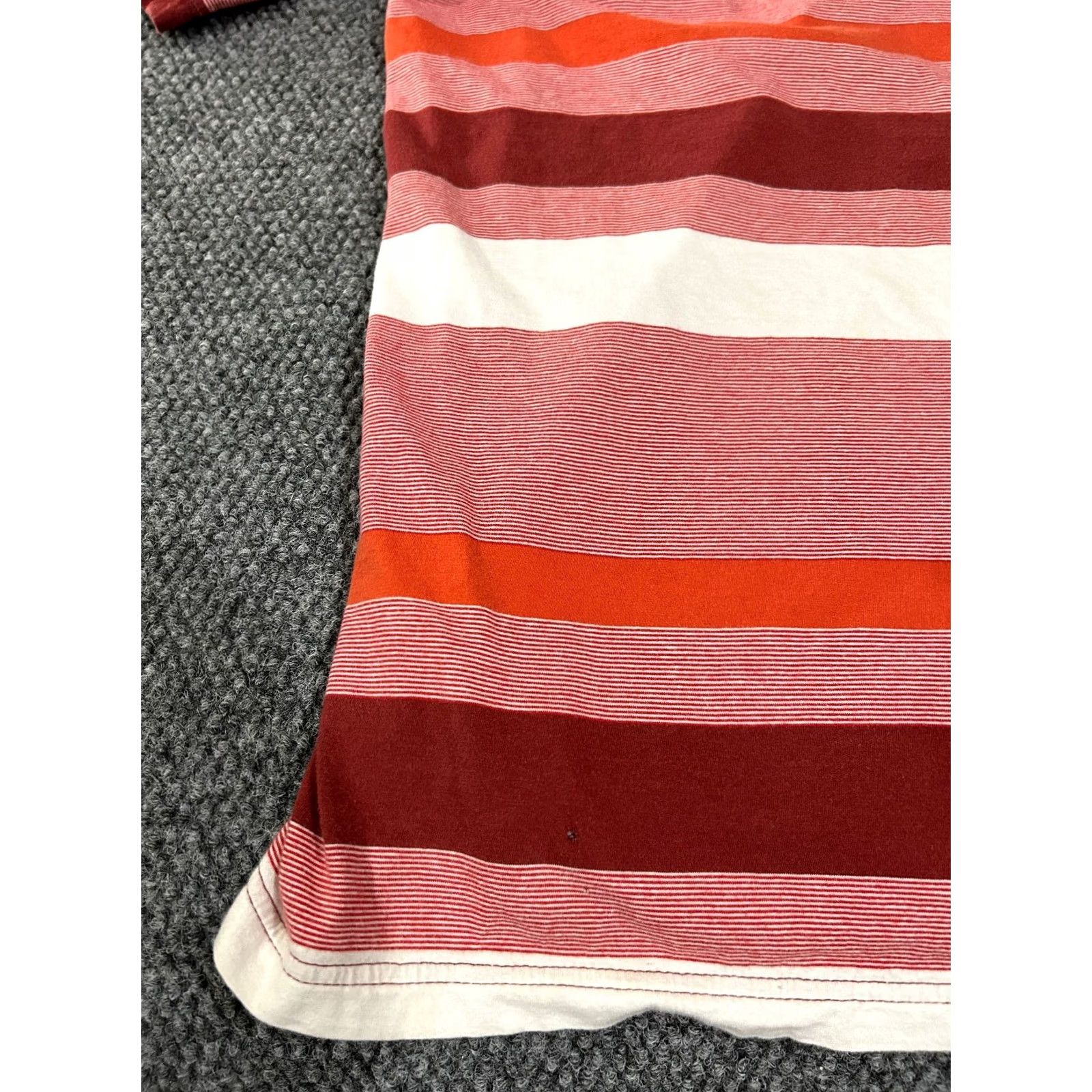 Sean John Sean John polo shirt Mens 3XL orange white red striped knit cotton Button Logo Casual Summer Spring Golf Mens Size US XXL / EU 58 / 5 - 3 Thumbnail