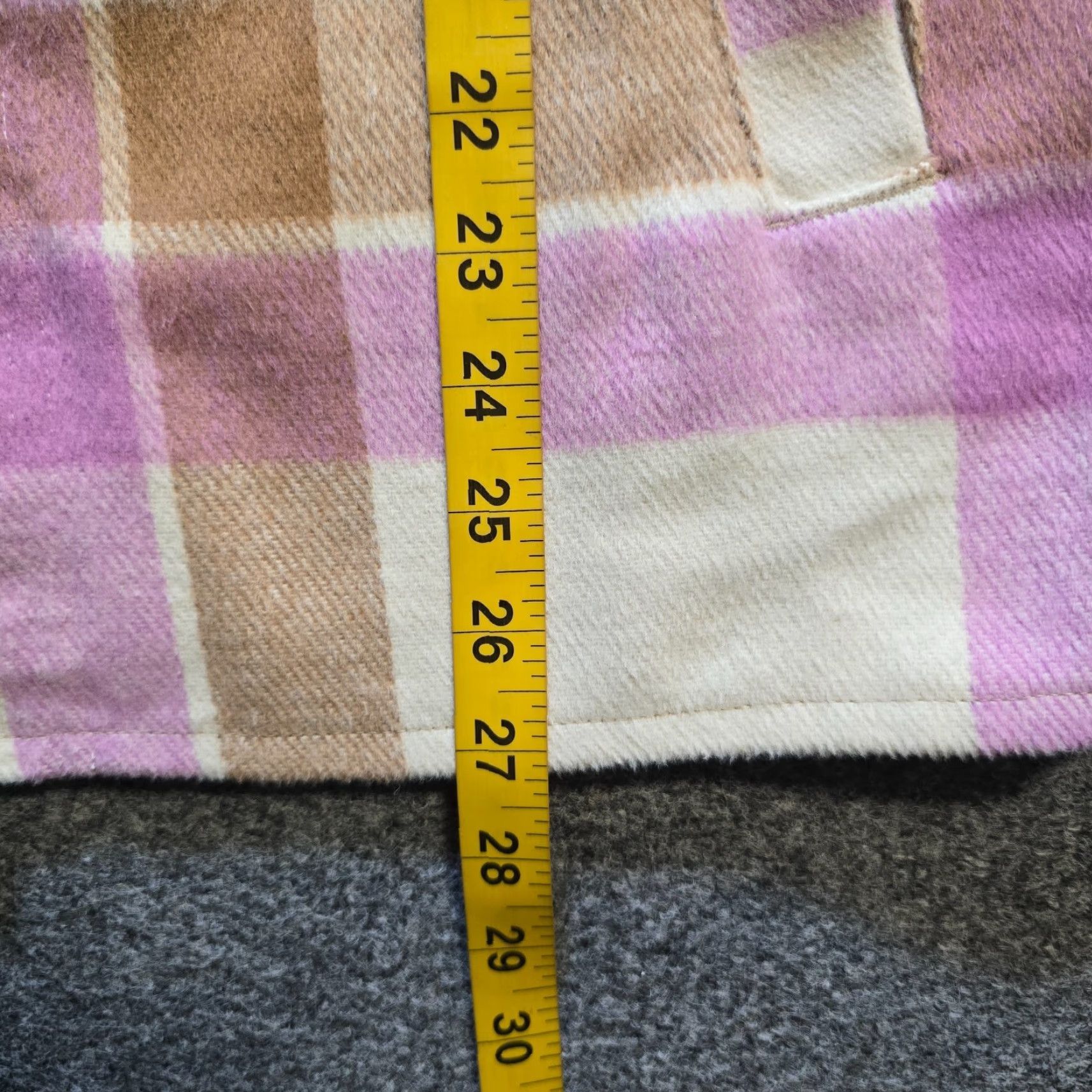 Gap GAP Jacket Womens XS Pink Plaid Shacket Casual Outdoor Button Long Sleeve Top Shacket Regular Fit Pocketed Bobble-Free (if applicable) Size XS / US 0-2 / IT 36-38 - 6 Thumbnail