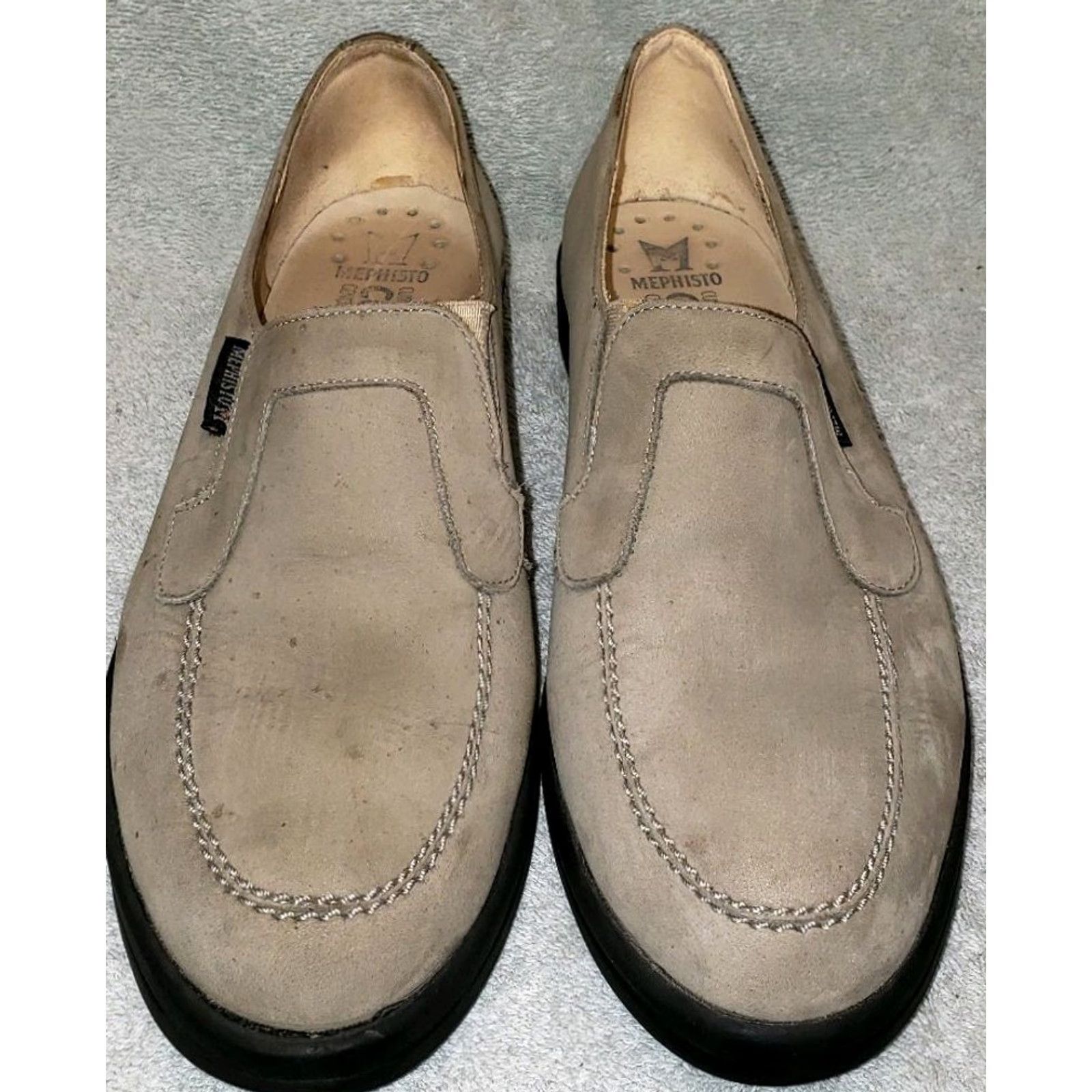 Mephisto Mephisto Women's Loafer Slip-on Beige Suede 9.5M UK 7 US 9.5 EU 40 Casual Leather Insoles Air Cool Technology Flats/Moccasins Womens Size US 7 / IT 37 - 3 Thumbnail