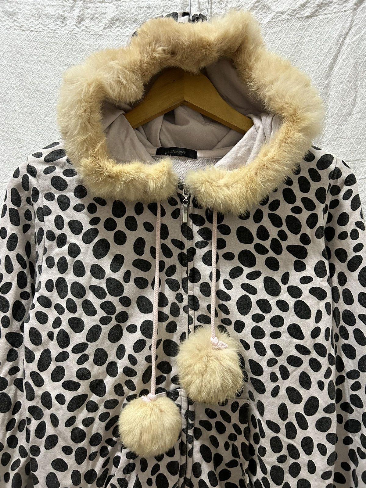 Japanese Brand Fur Zip Up Hoodie Dosch Polkadot lgb ifsixwasnine Size US L / EU 52-54 / 3 - 4 Thumbnail