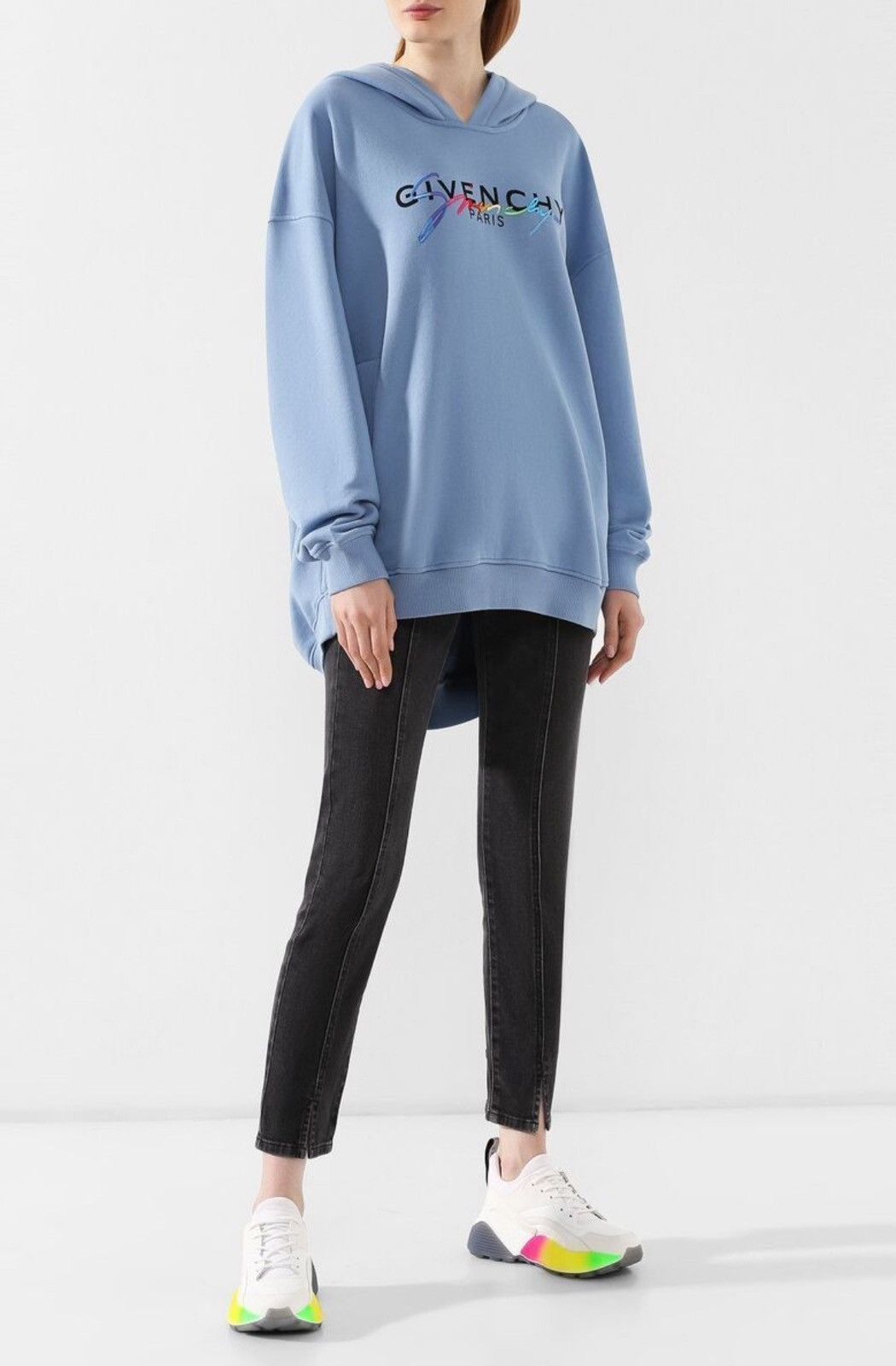 Givenchy Givenchy Blue Rainbow Signature Logo Hoodie Size XS / US 0-2 / IT 36-38 - 2 Thumbnail
