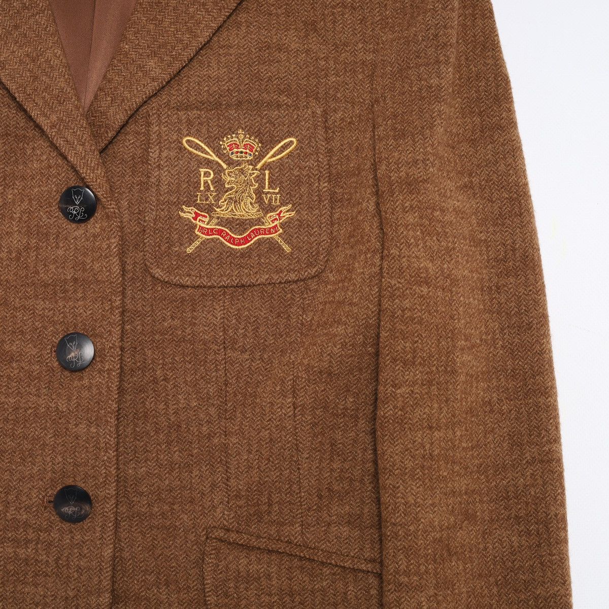 Ralph Lauren Sport Polo Ralph Lauren Sport Tweed Wool Blazer Jacket Brown Size M / US 6-8 / IT 42-44 - 7 Thumbnail