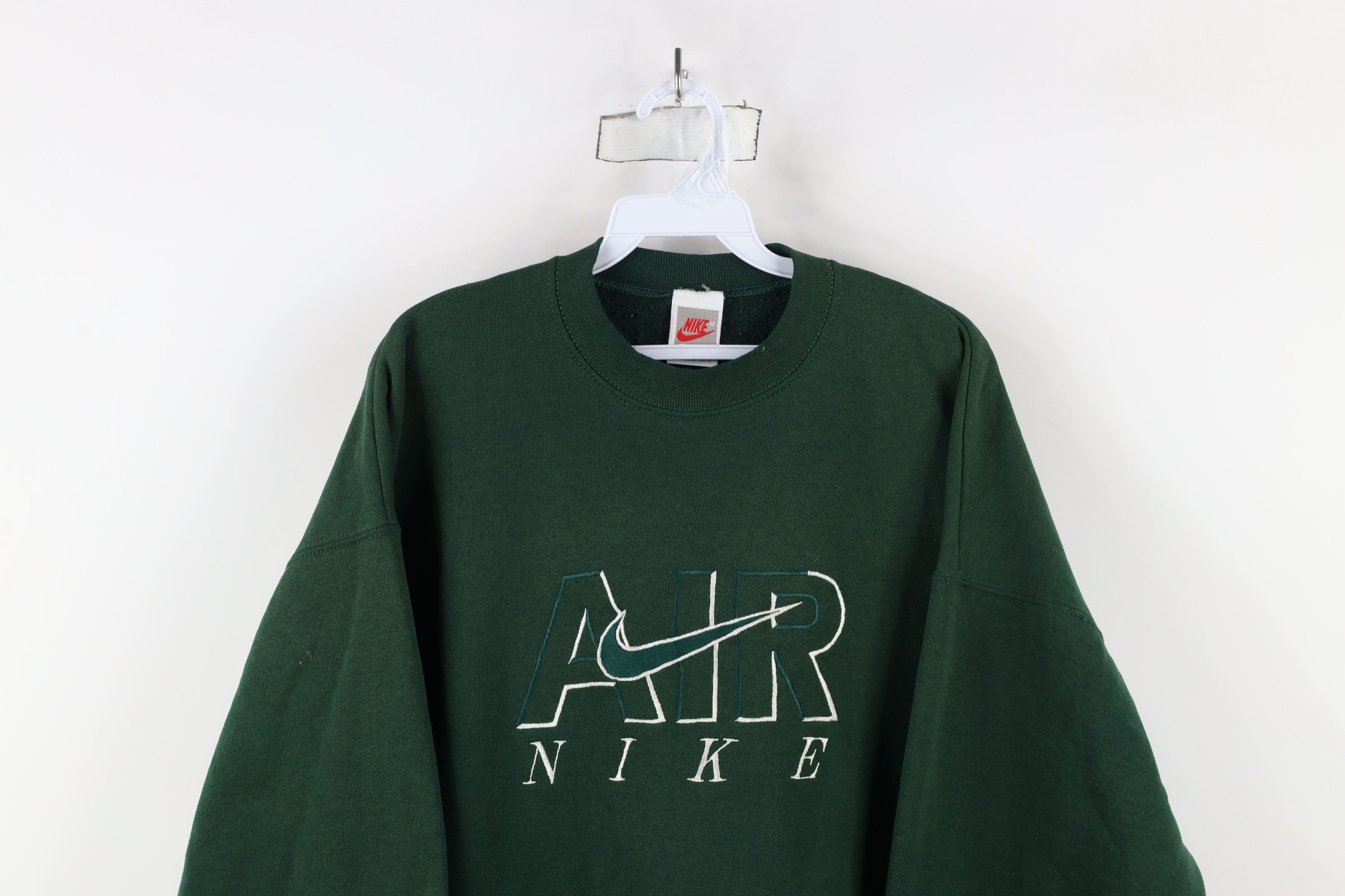 Nike × Vintage Vintage 90s Nike Air Scott Center Swoosh Sweatshirt USA Size US XL / EU 56 / 4 - 2 Thumbnail