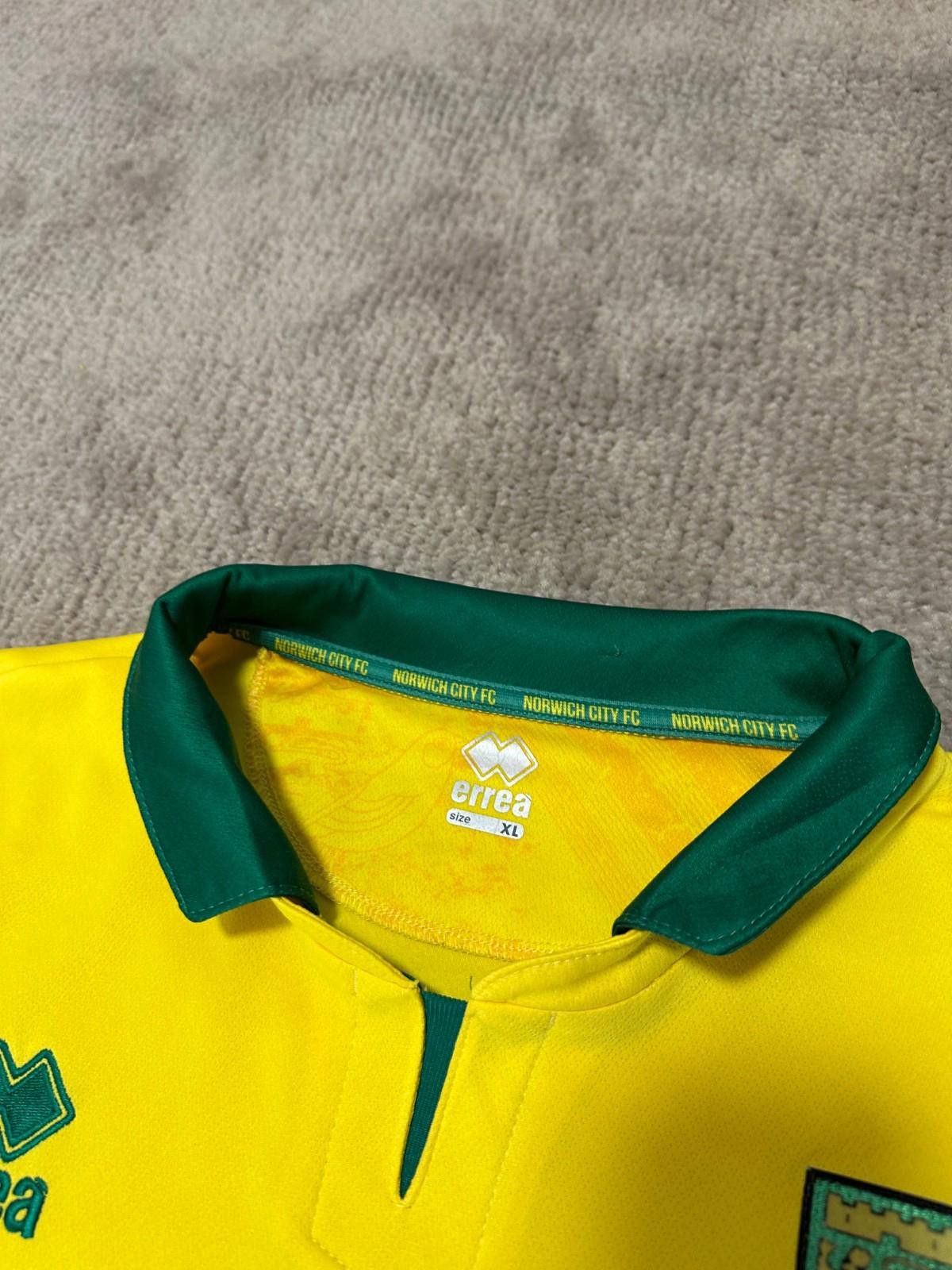 Errea #23 Maddison Norwich City 2017/18 Football Shirt Jersey Size US XL / EU 56 / 4 - 5 Thumbnail