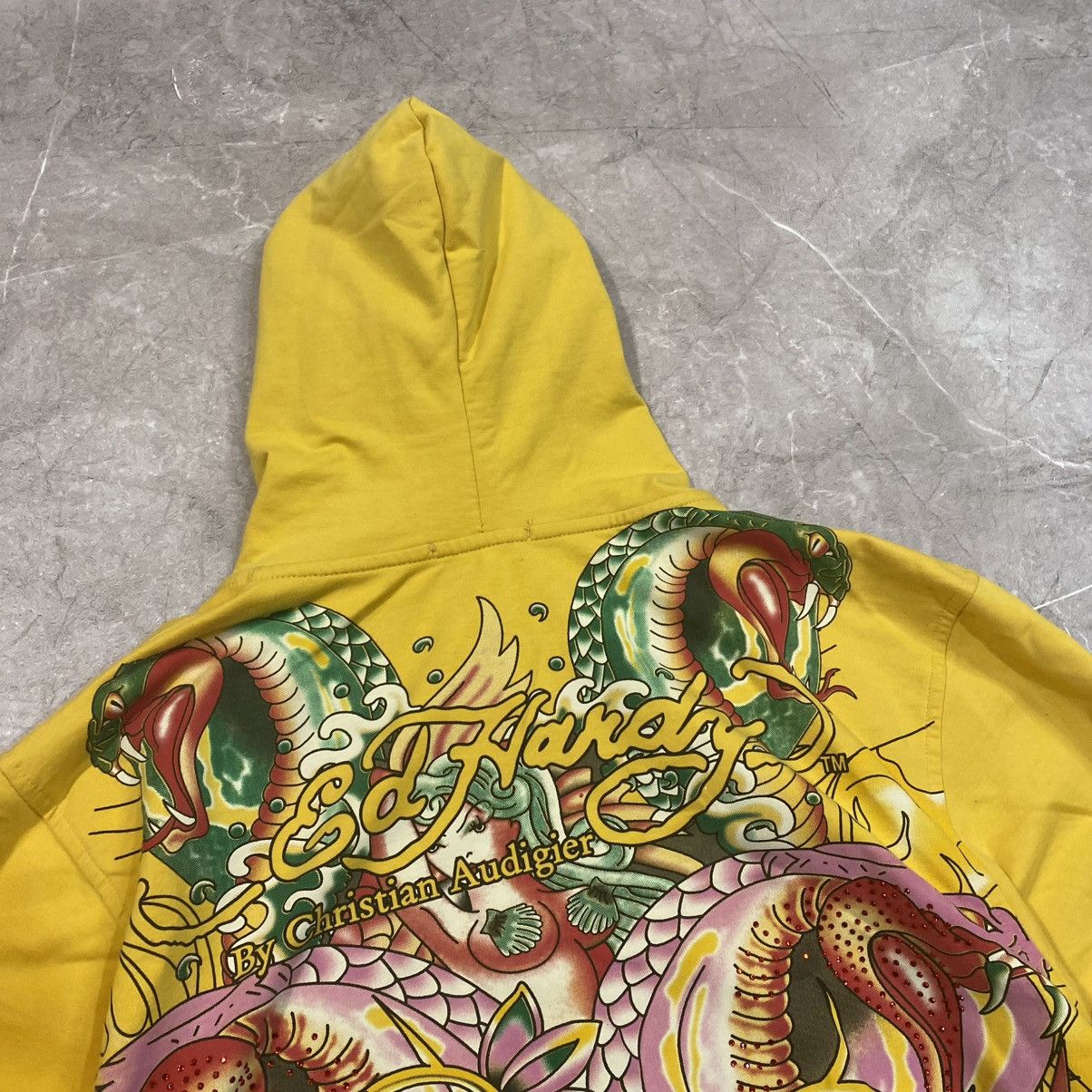 Ed Hardy VINTAGE ED HARDY ZIP HOODIE BIG LOGO BY CHRISTIAN AUDIGIER Size US L / EU 52-54 / 3 - 2 Thumbnail